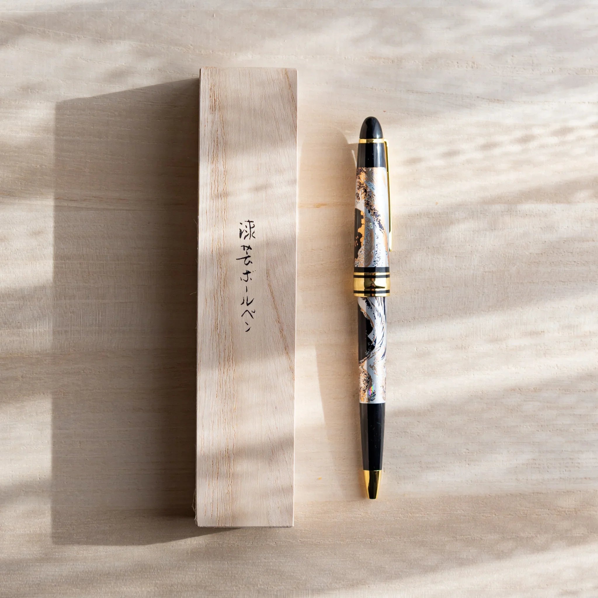 Ballpoint featuring Great Wave landscape and traditional design elements shown in composition composition shown