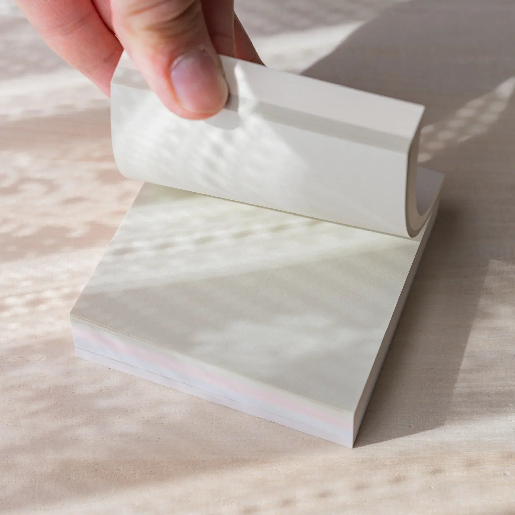 Collection of five Arabelle pastel memo pads grouped together for color comparison and display purposes