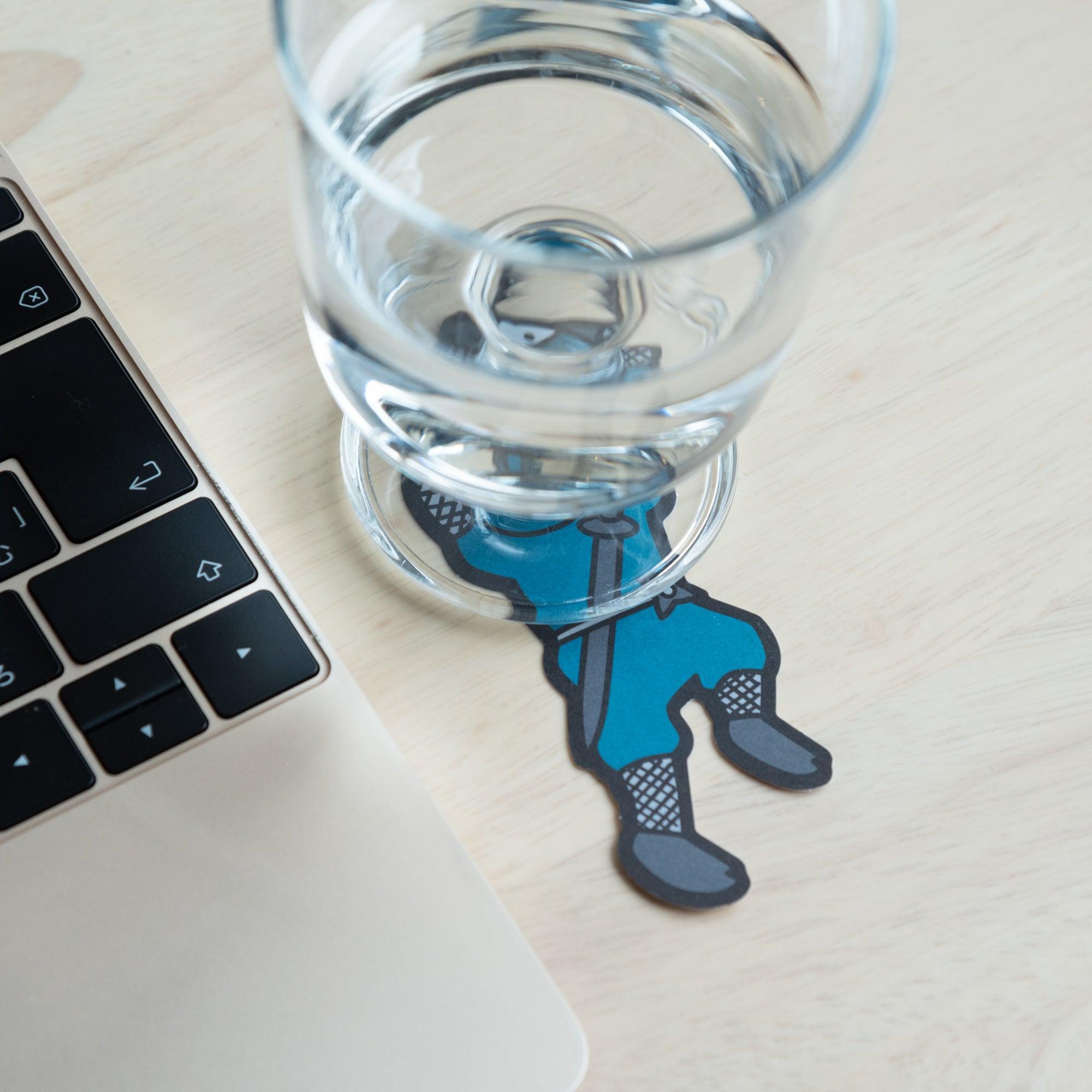 A Ninja-shaped message card crafted from Yuzen washi paper, featuring intricate details and a unique Japanese design aesthetic.