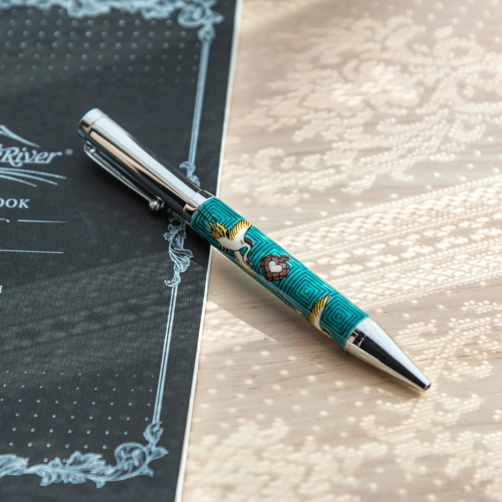 Cranes Kutani Ceramic Ballpoint Pen