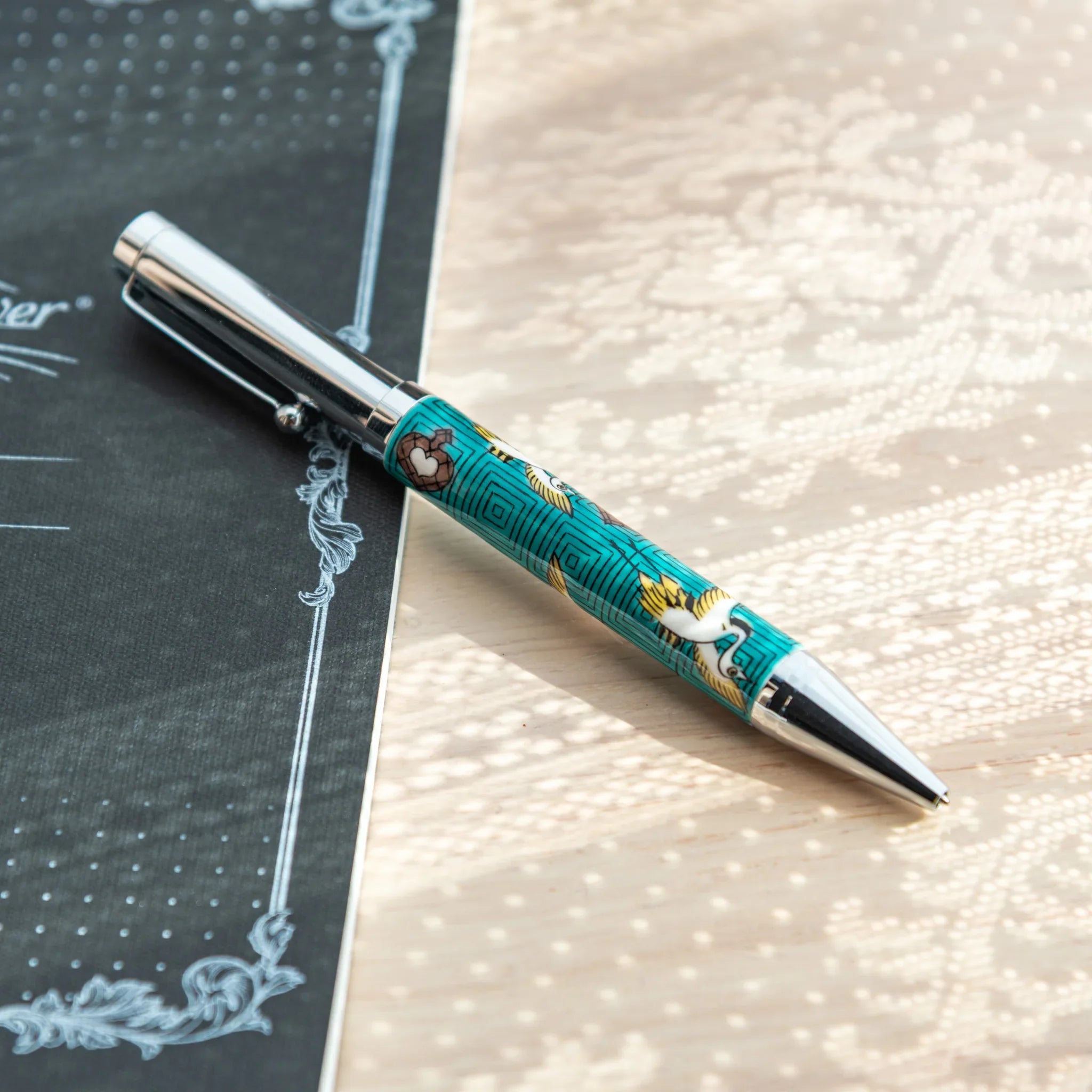 Cranes Kutani Ceramic Ballpoint Pen