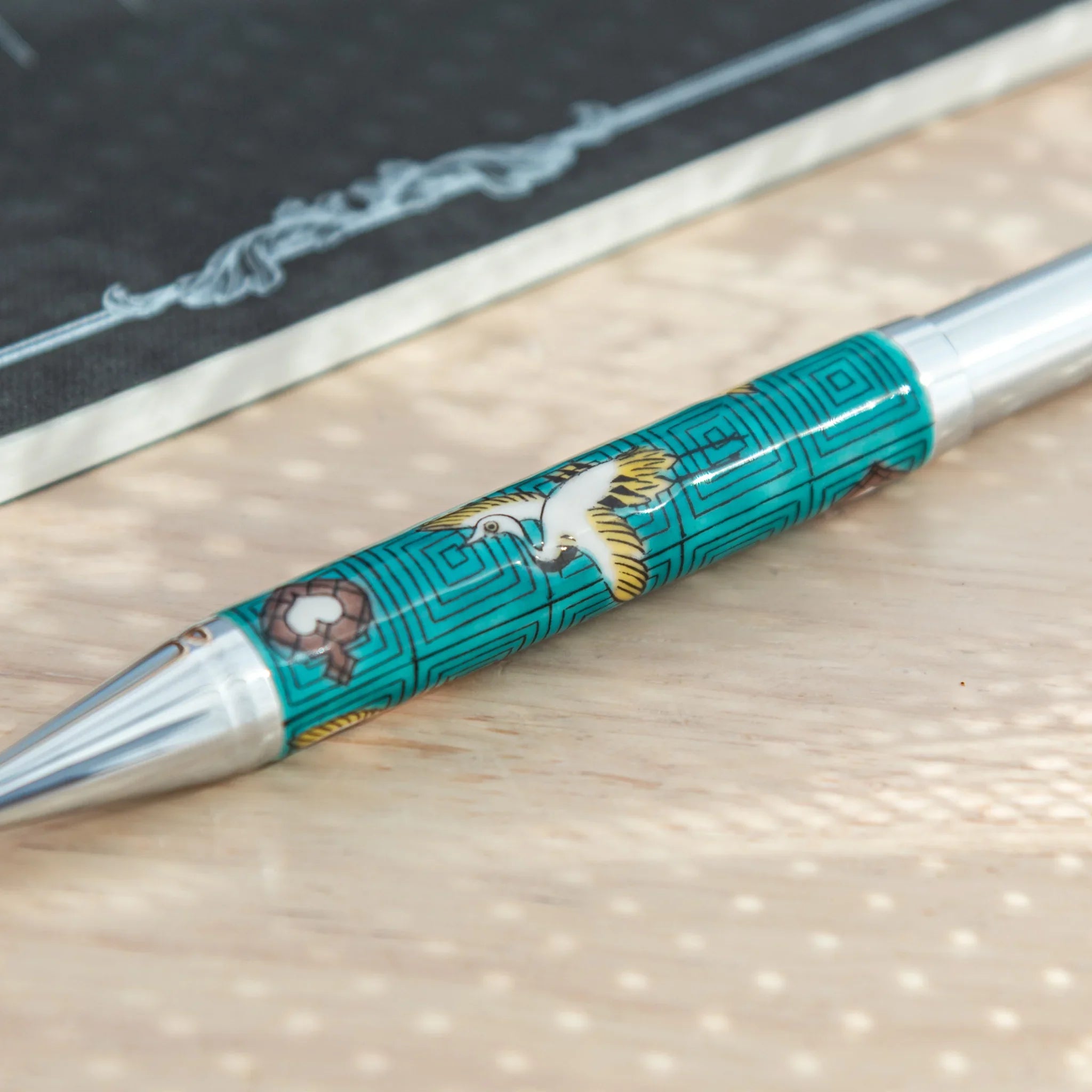 Cranes Kutani Ceramic Ballpoint Pen