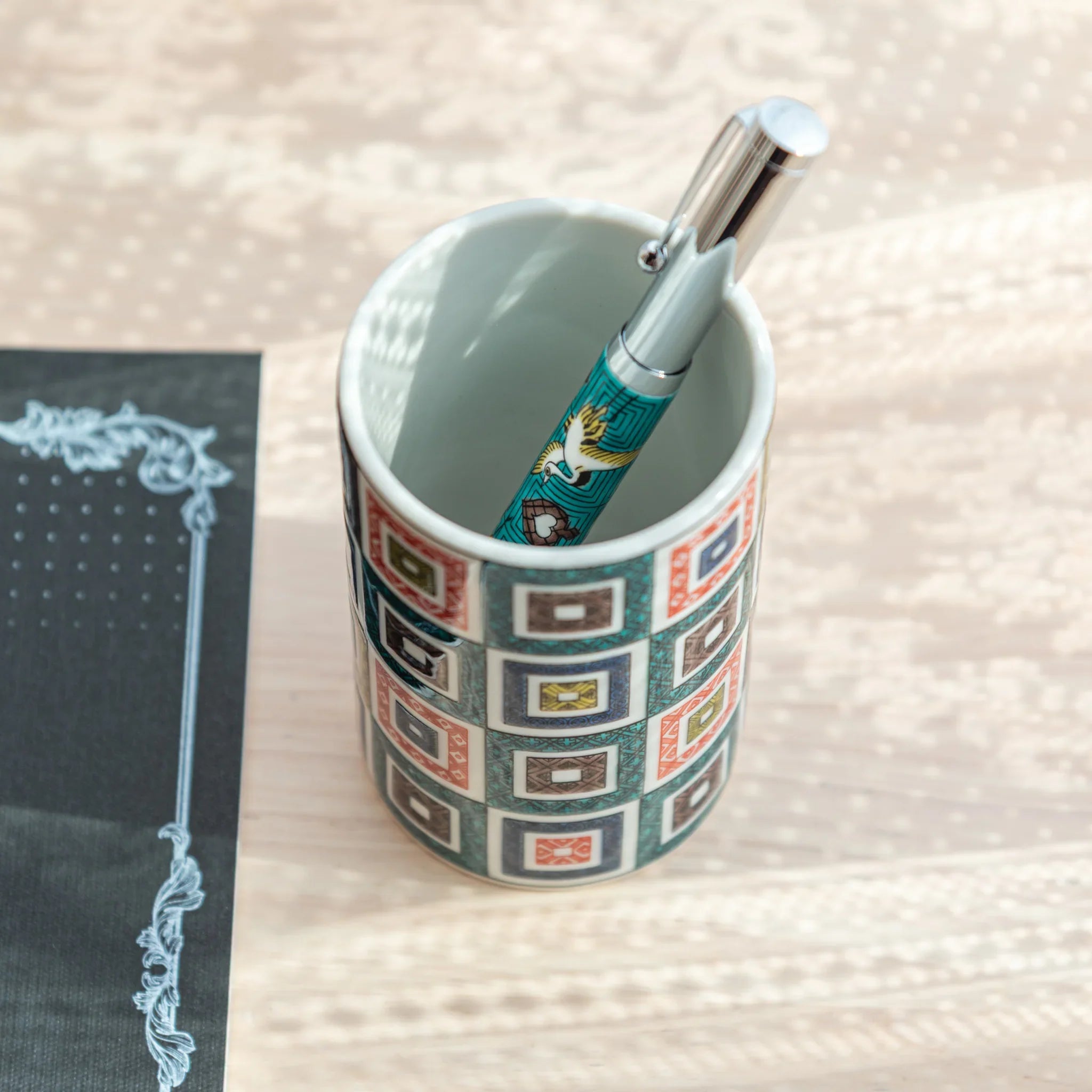 Cranes Kutani Ceramic Ballpoint Pen