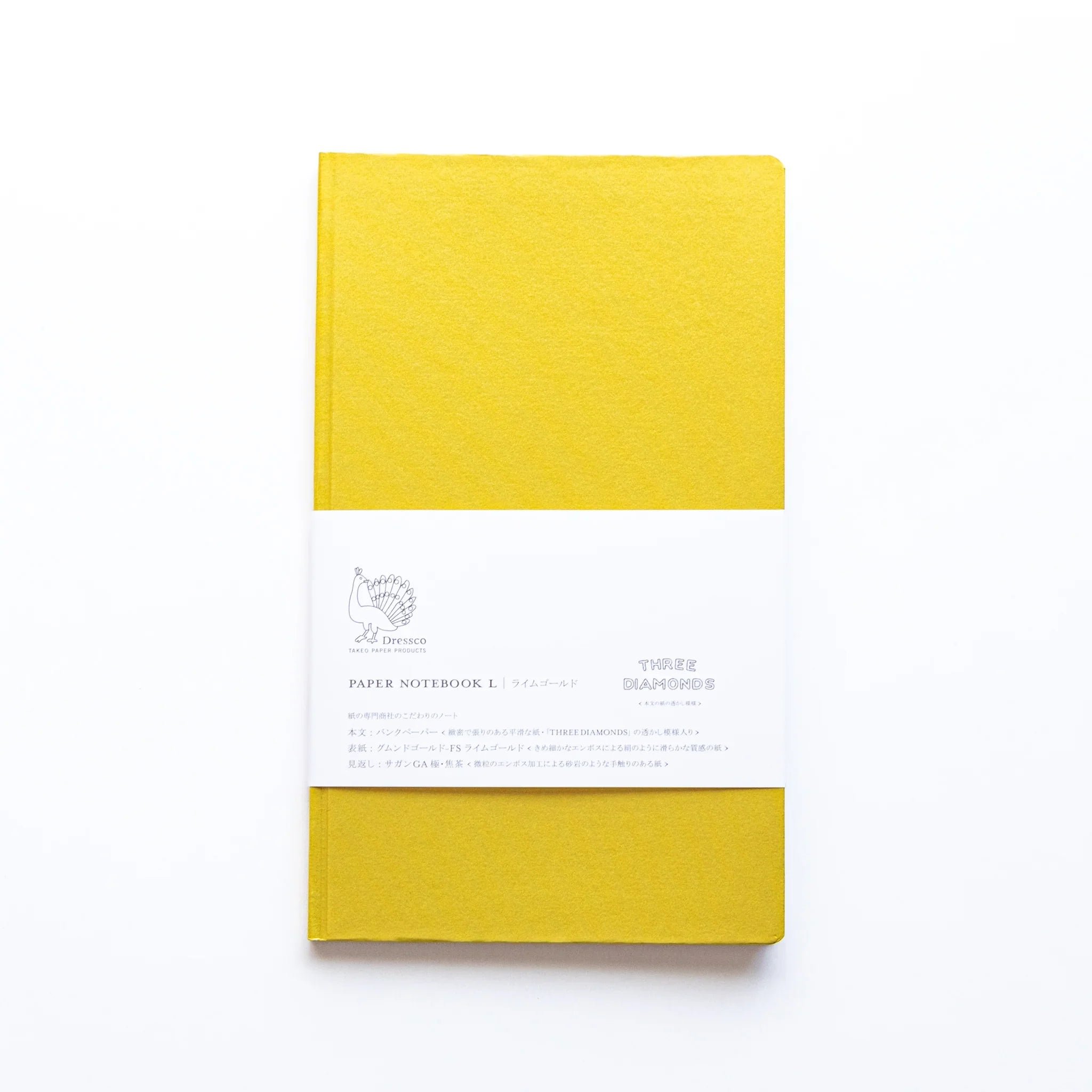 Dressco bank ledger paper A6 notebook, spine and edge detail showing binding quality, Dressco Japanese horizontal-format bank