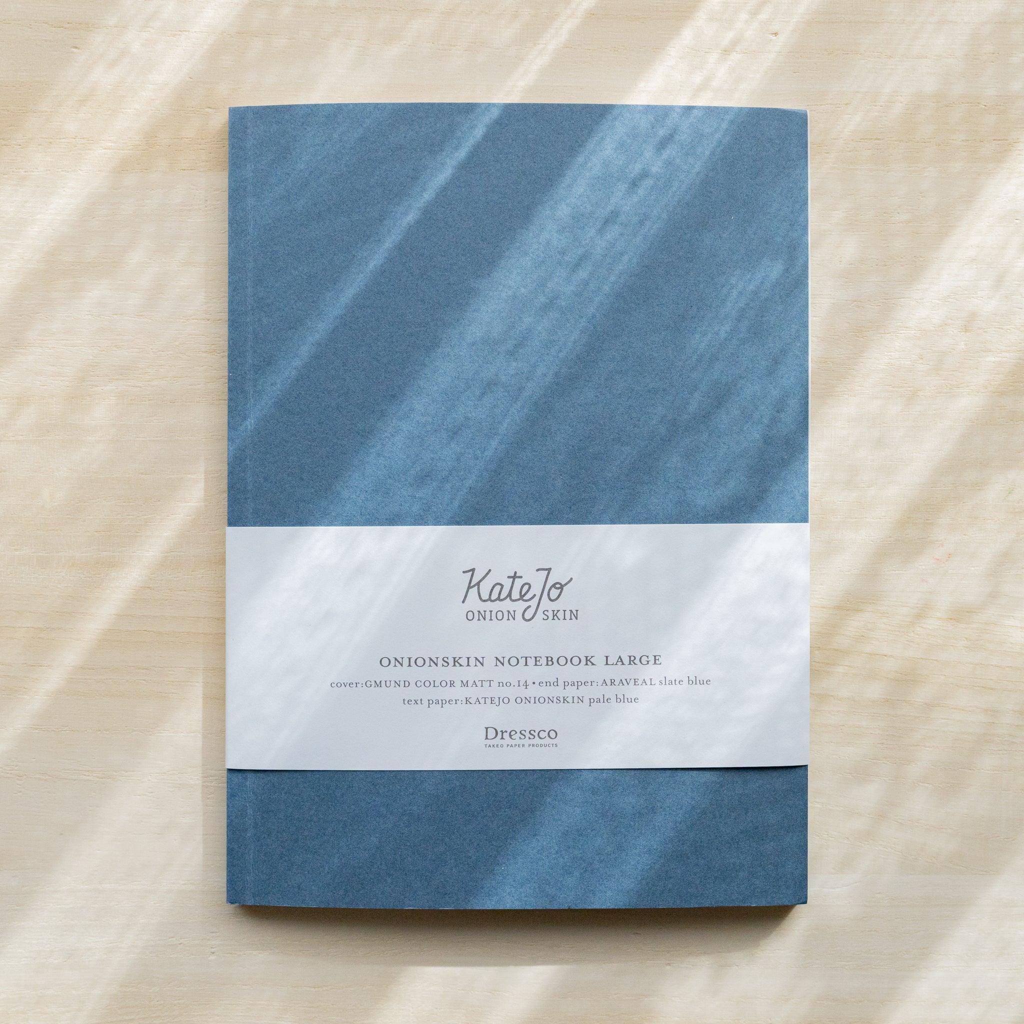 Dressco Blue Onion Skin Paper notebook B6 Indigo Blue variant with deep color cover for writing and personal correspondenc