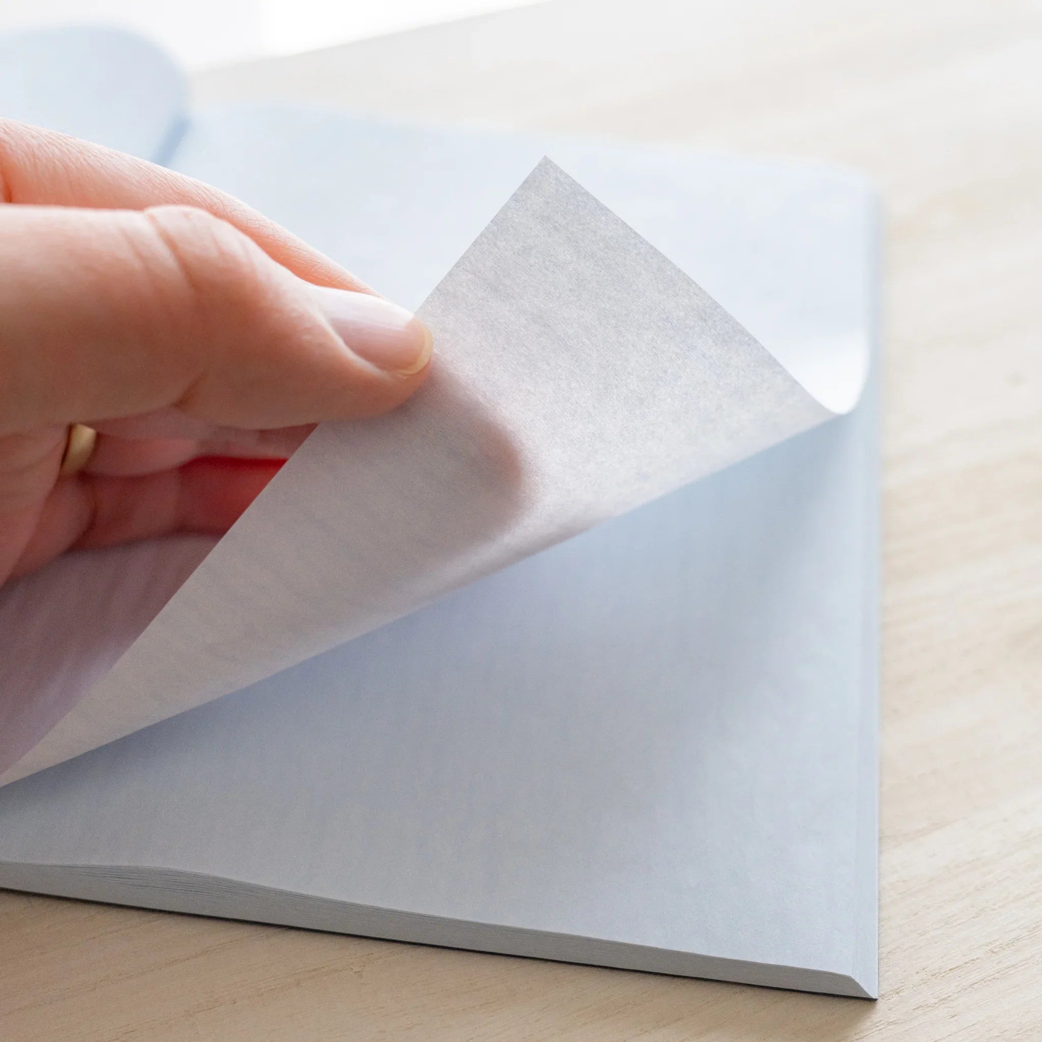 B6 indigo variant displayed standing showing profile and binding spine detail showing product quality and design details