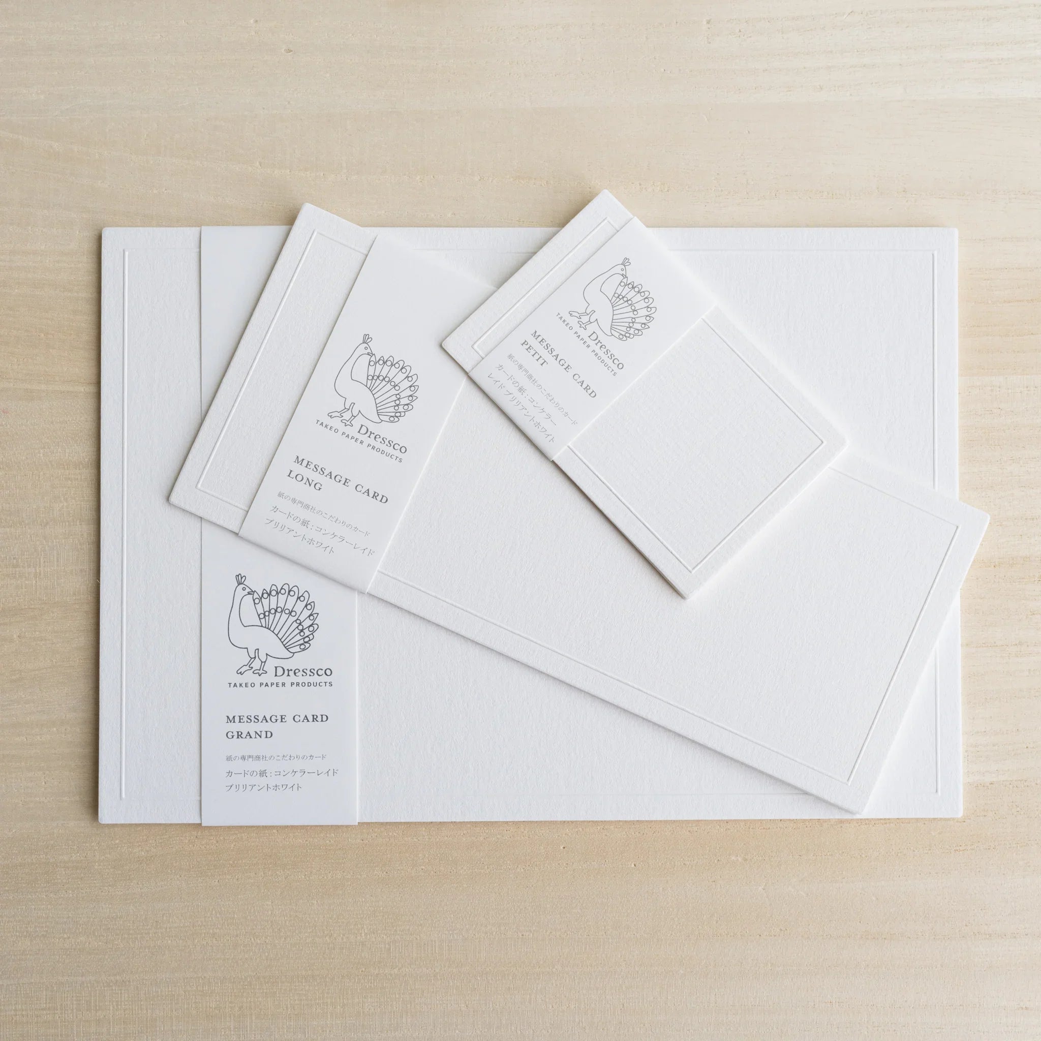 Dressco Conqueror laid message cards set of three showing coordinated card design and variations for personal corresponden