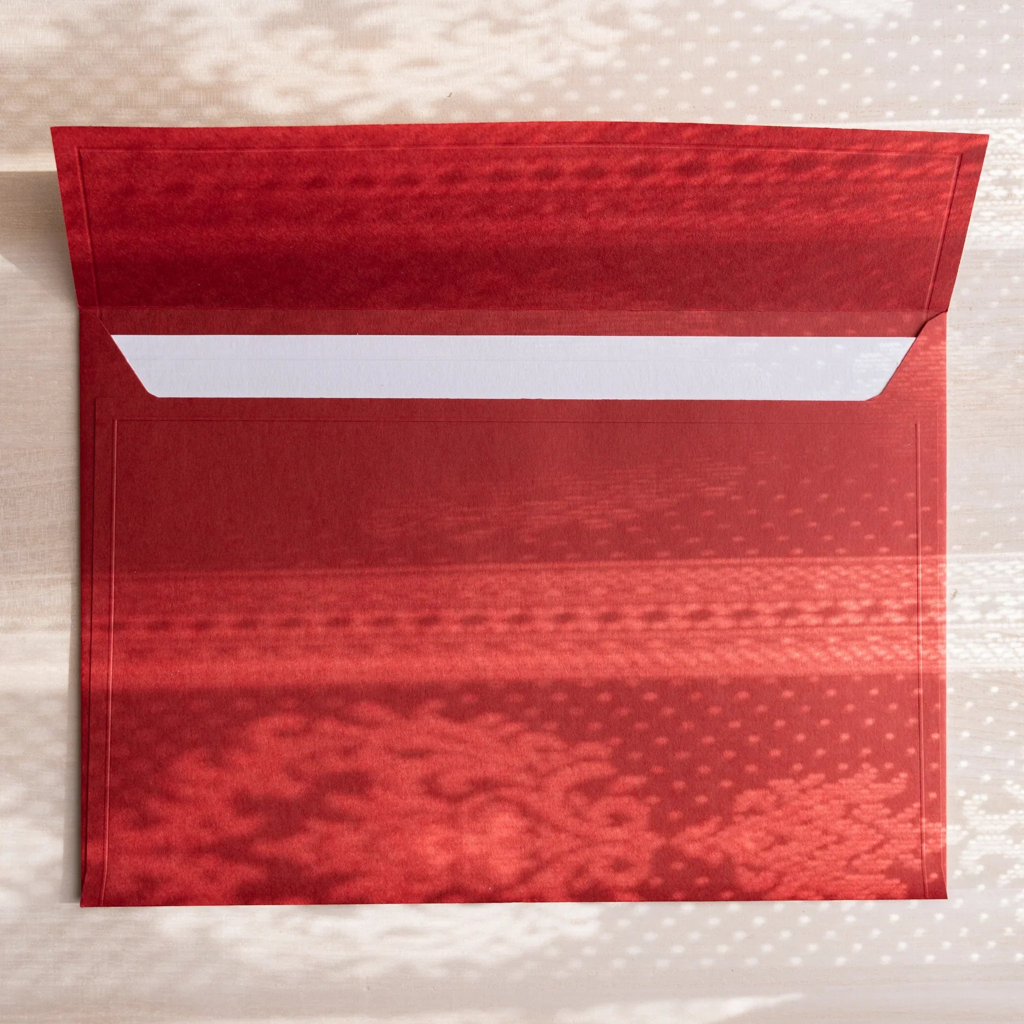 Dressco ivory large embossed envelope image eighty-six, close-up texture detail, with embossing quality, set of three