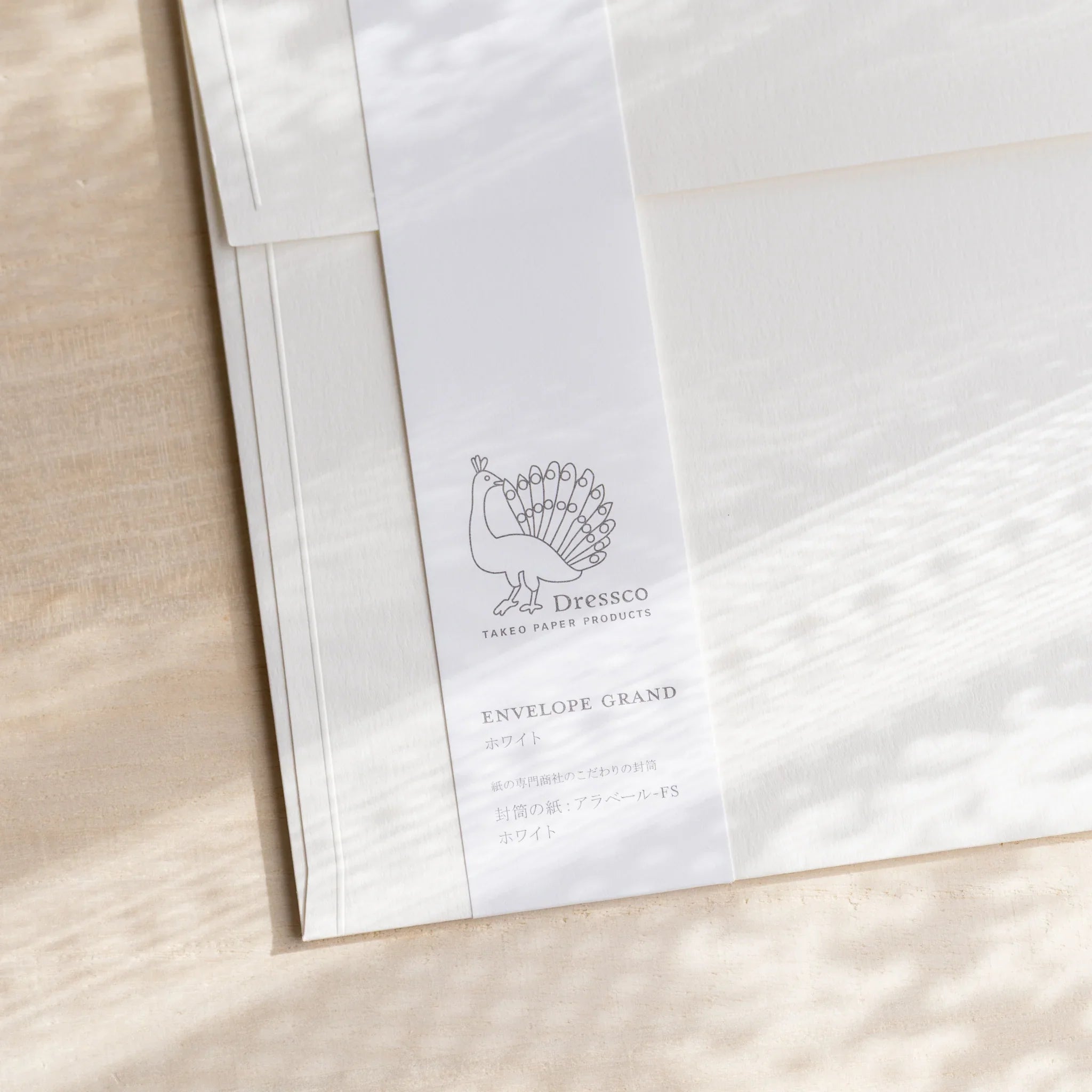 Dressco ivory large embossed envelope image seventeen, envelope edge detail, with embossed texture, set of three