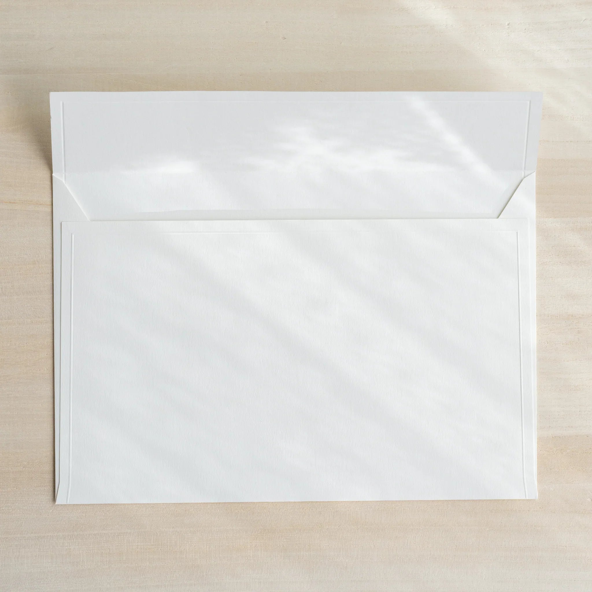 Dressco ivory large embossed envelope image twenty, stacked arrangement view, with embossing elegance, set of three