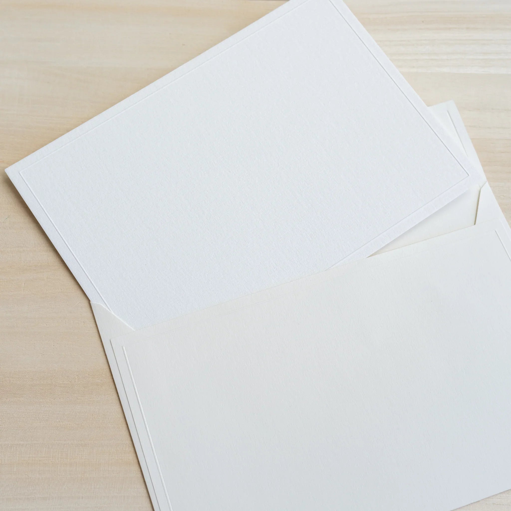 Dressco ivory large embossed envelope image twenty-three, left angled side view, with embossed finish, set of three