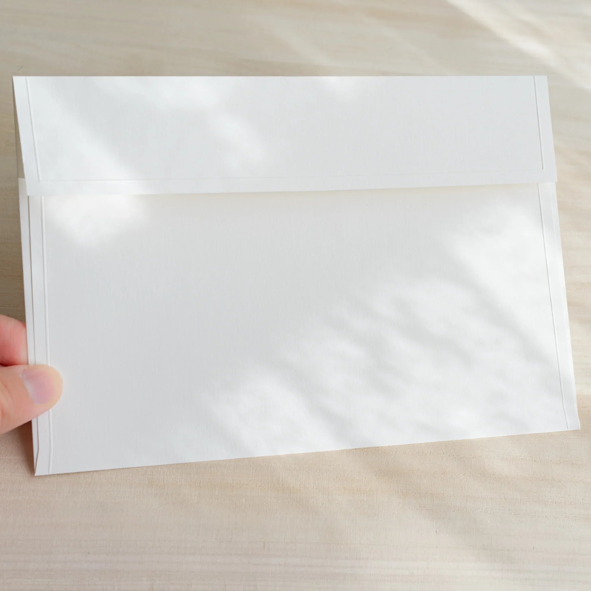 Dressco ivory large embossed envelope image twenty-eight, corner detail view, with embossing design, set of three