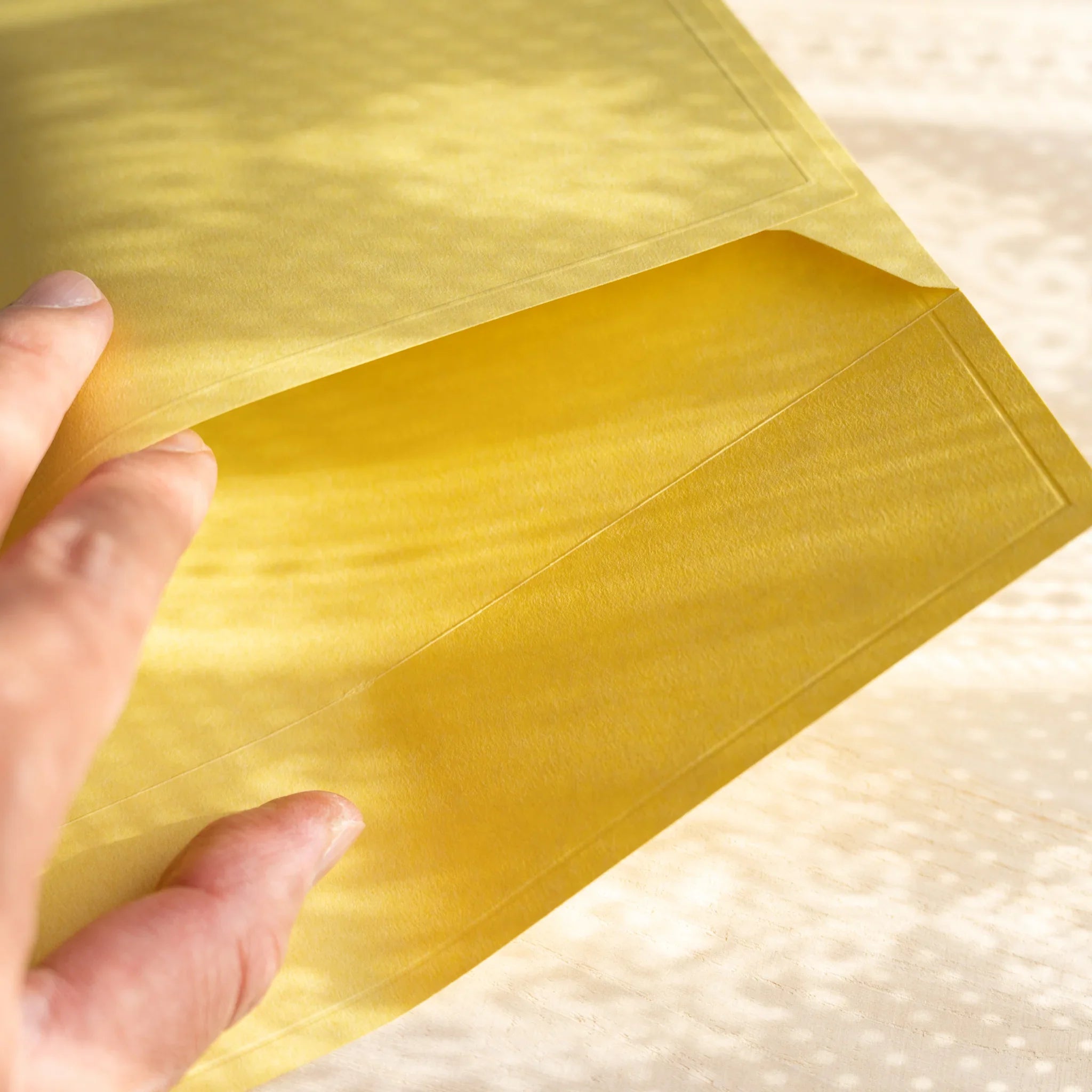 Dressco ivory large embossed envelope image thirty-six, close-up texture detail, with embossing quality, set of three