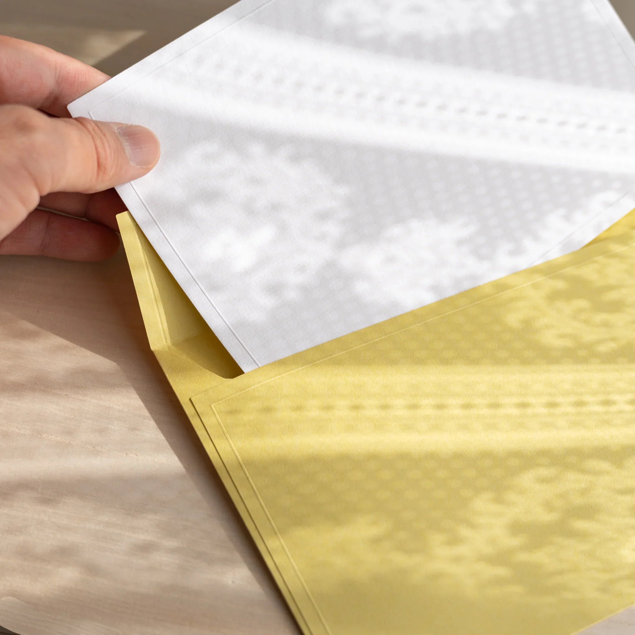 Dressco ivory large embossed envelope image thirty-seven, envelope edge detail, with embossed texture, set of three