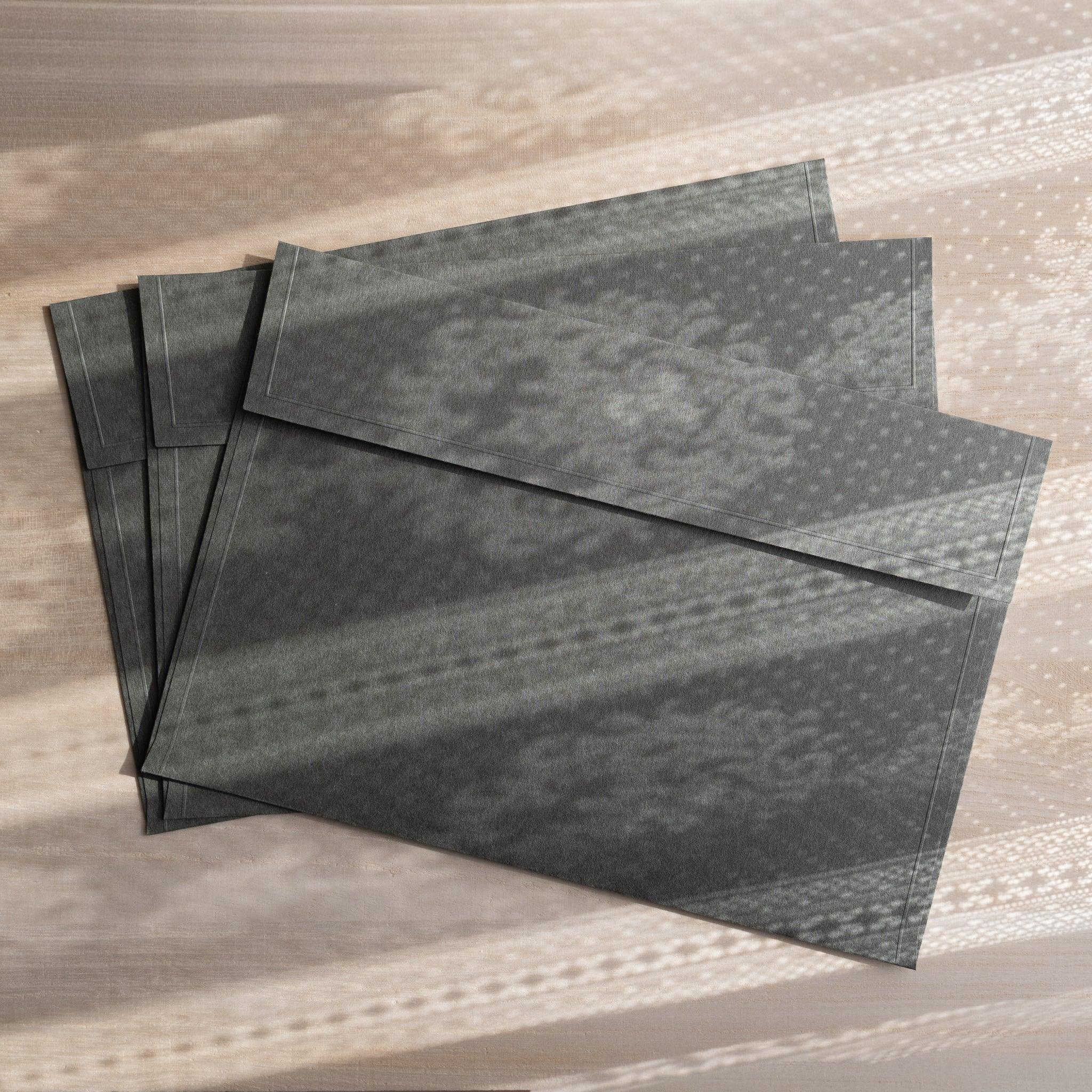 Dressco ivory large embossed envelope image fifty-six, close-up texture detail, with embossing quality, set of three