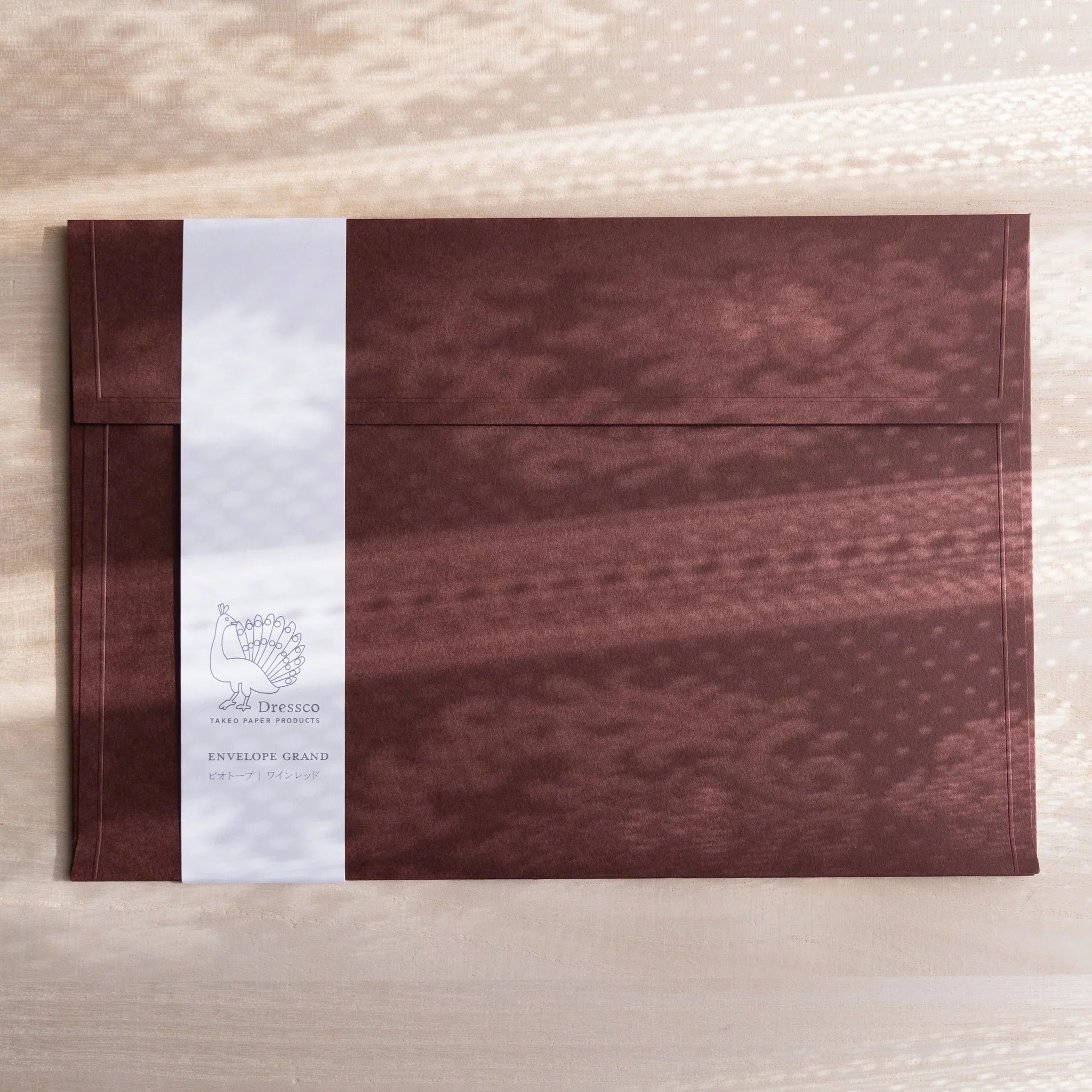 Dressco ivory large embossed envelope image sixty-six, close-up texture detail, with embossing quality, set of three