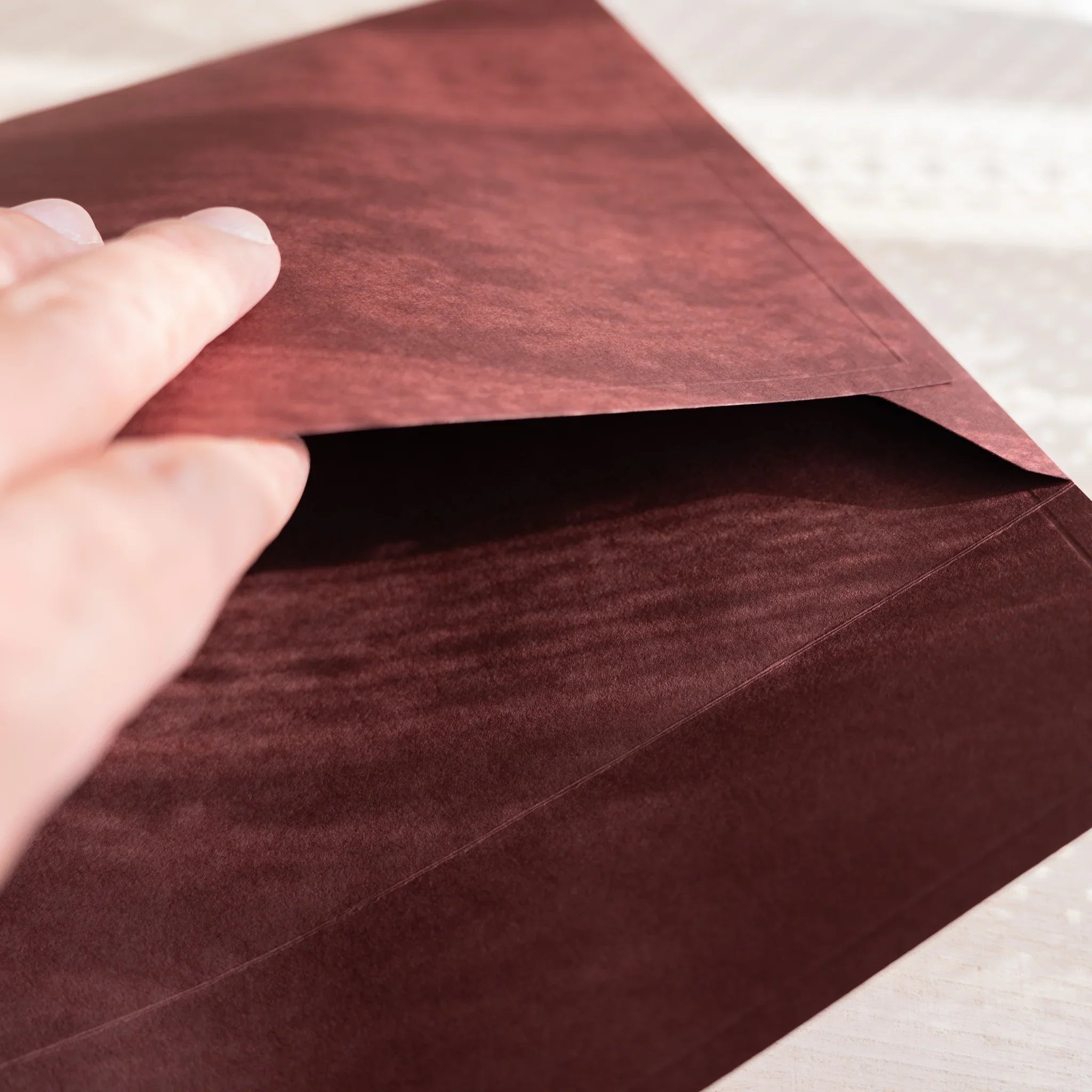 Dressco ivory large embossed envelope image seventy-two, back view showing flap closure, with embossed pattern, set of three