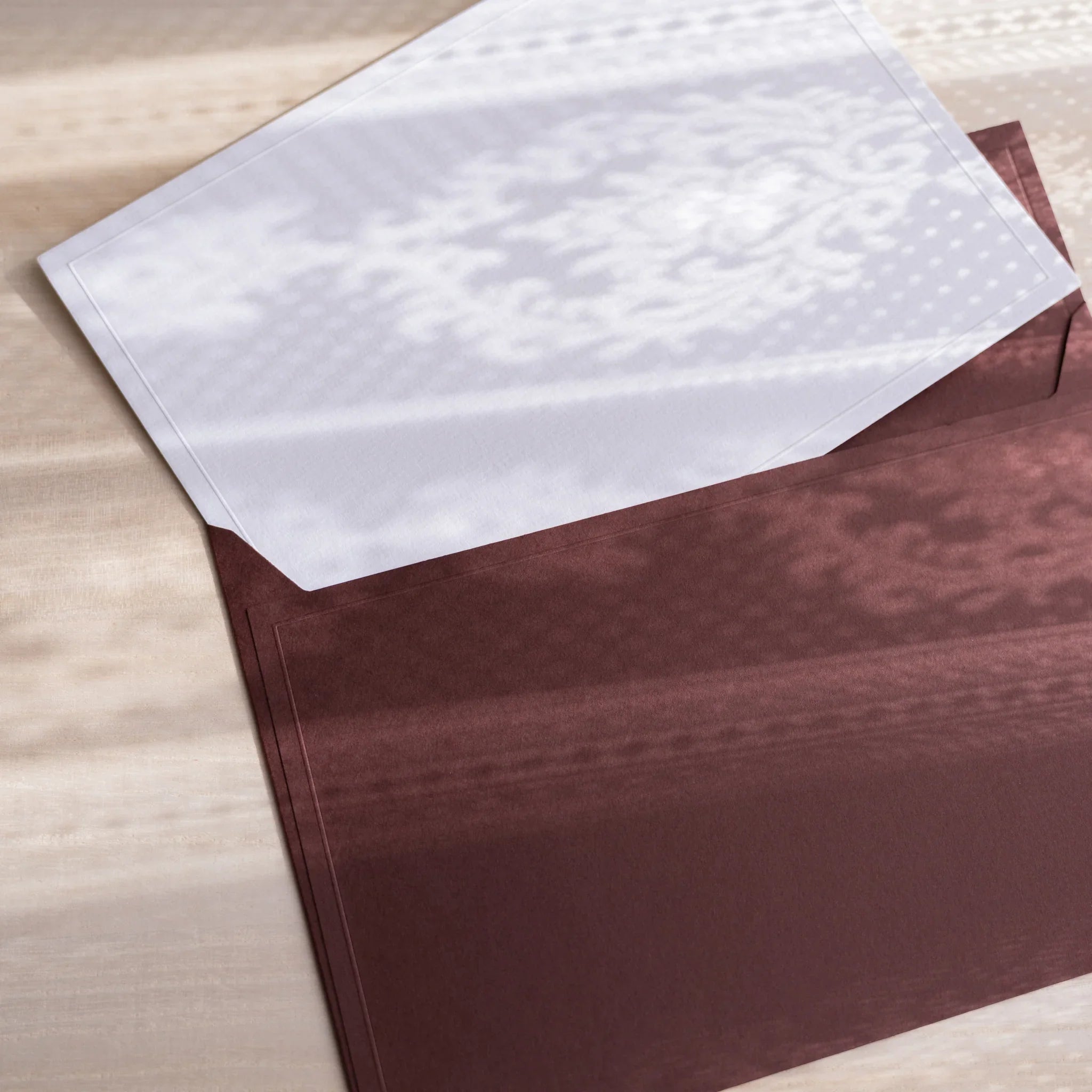 Dressco ivory large embossed envelope image seventy-three, left angled side view, with embossed finish, set of three