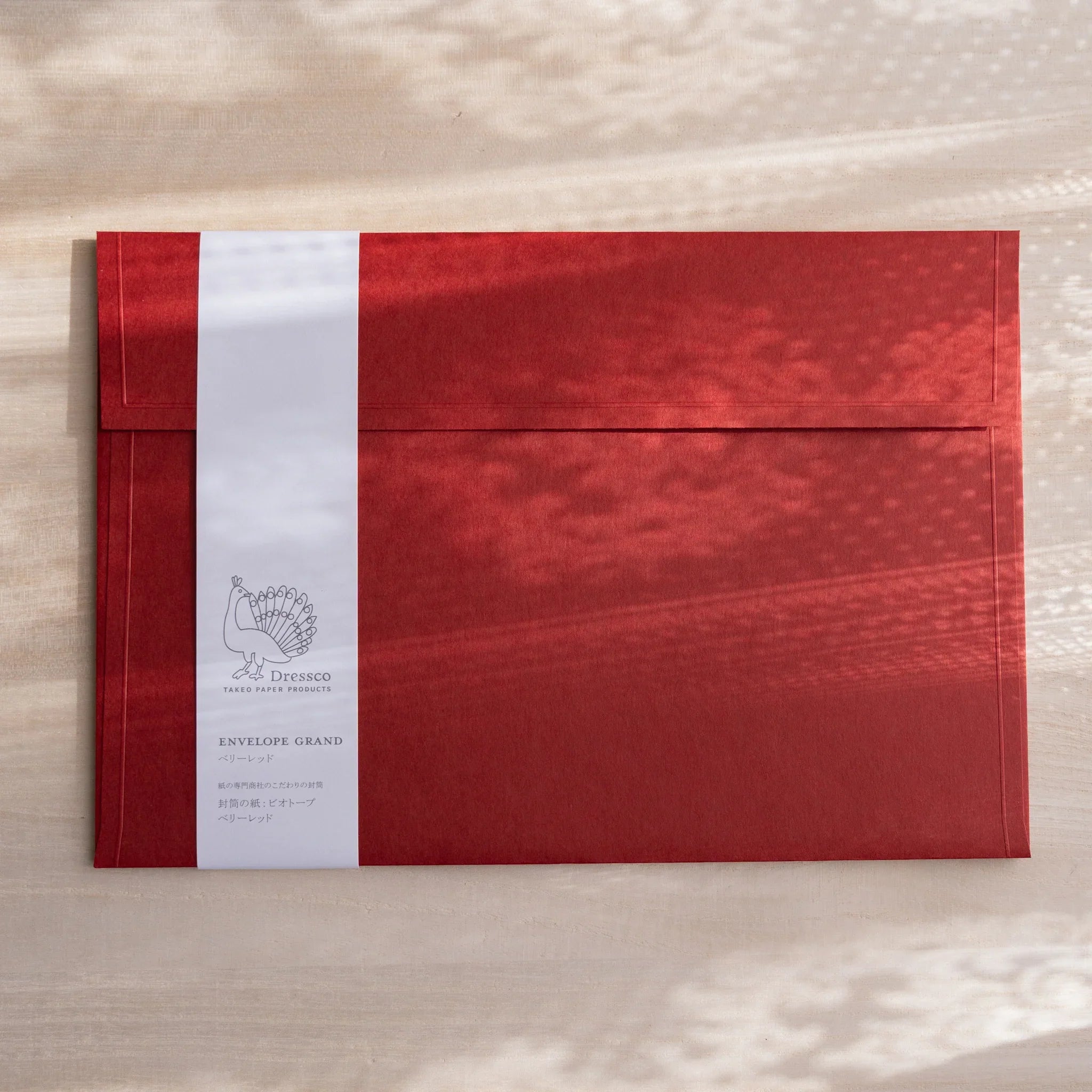 Dressco ivory large embossed envelope image seventy-eight, corner detail view, with embossing design, set of three