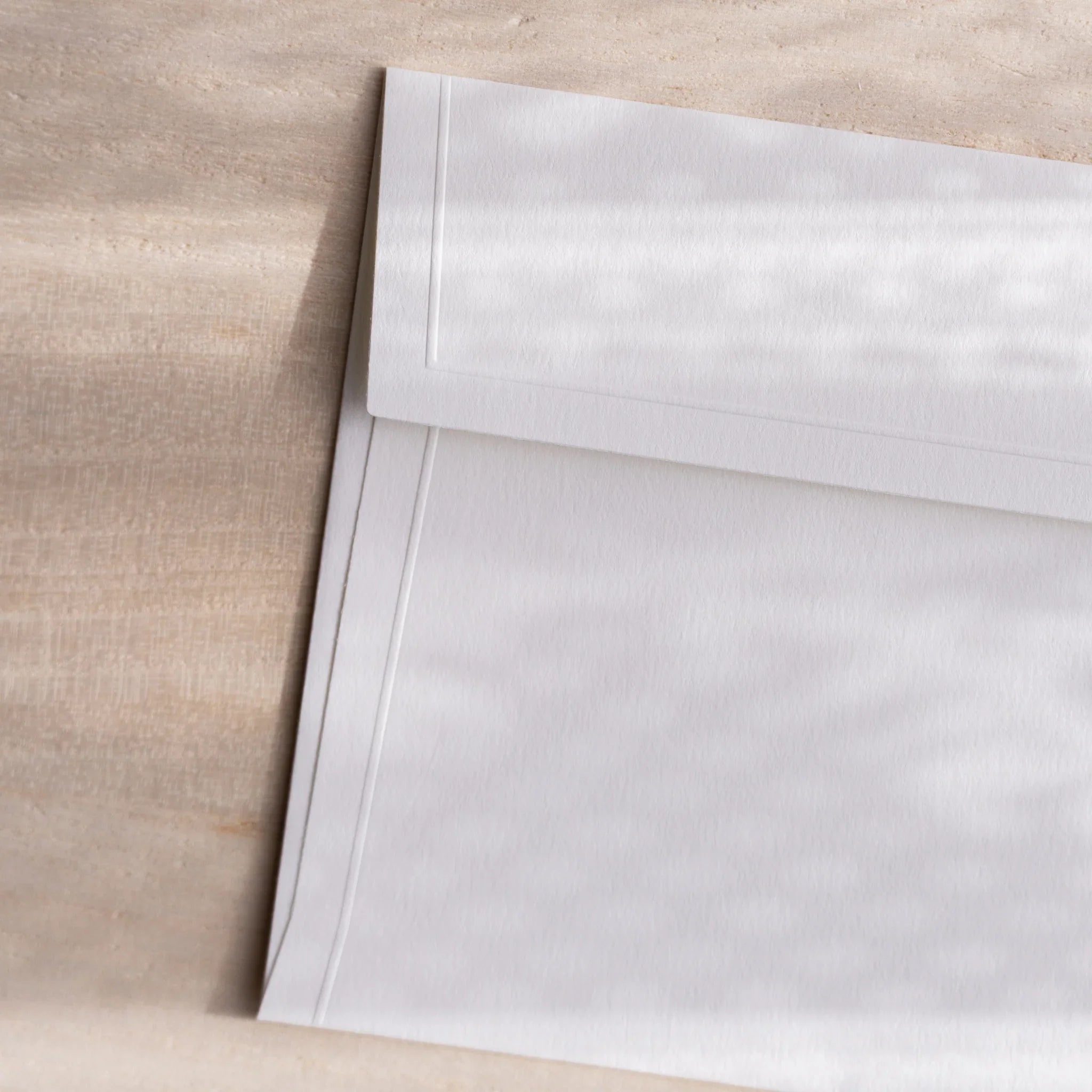 Dressco ivory medium embossed envelope image sixteen, close-up texture detail, with embossing quality, set of three