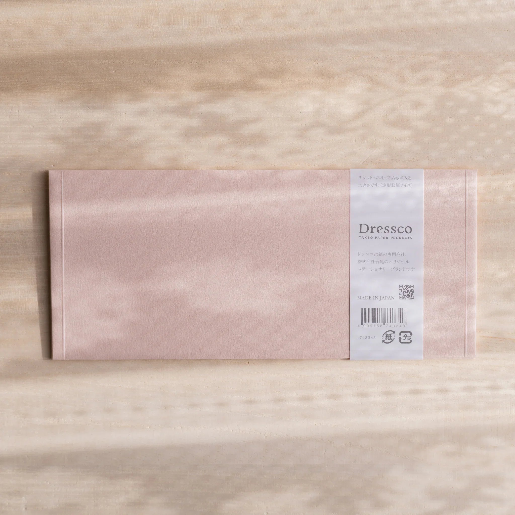 Dressco ivory medium embossed envelope image forty-three, left angled side view, with embossed finish, set of three