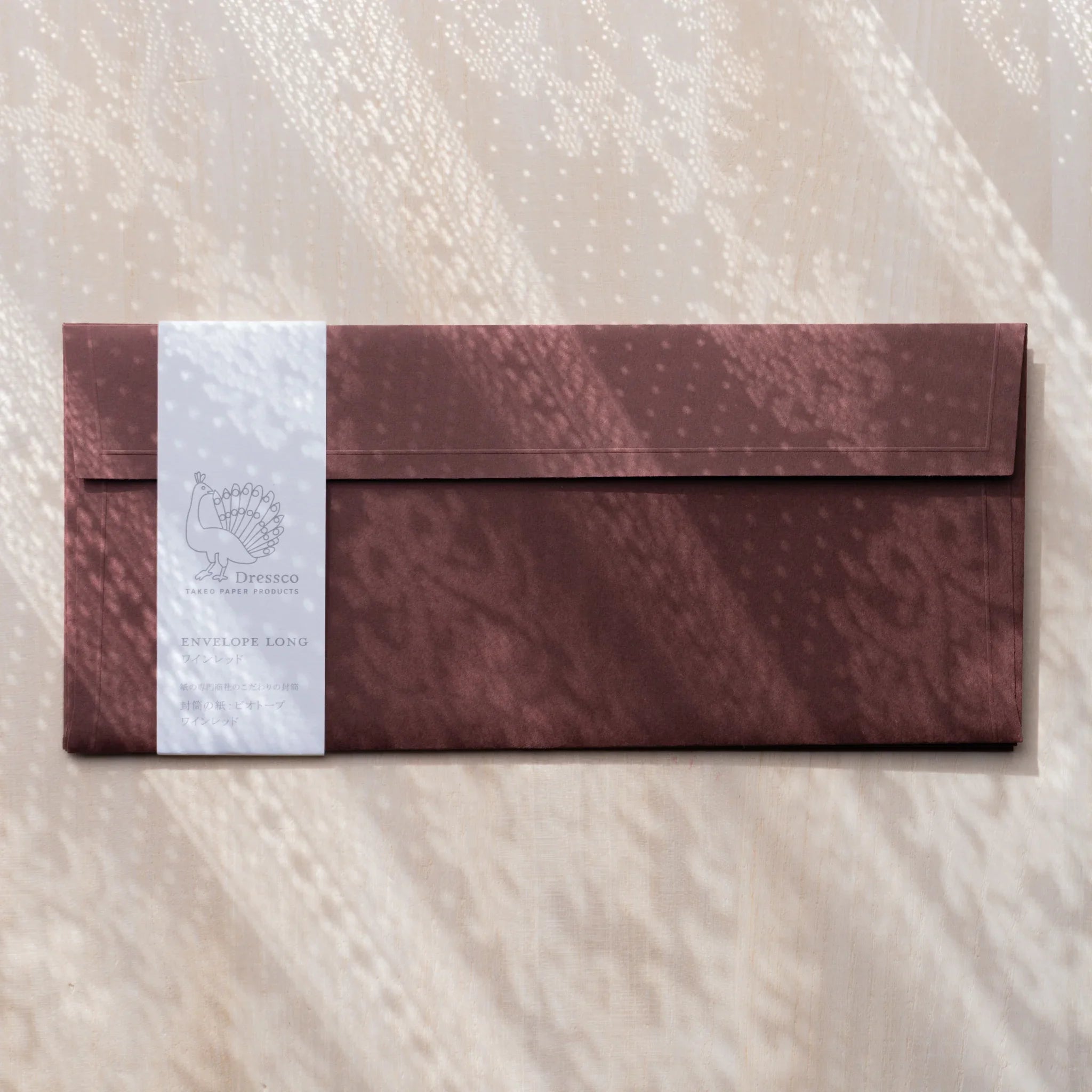 Dressco ivory medium embossed envelope image fifty-two, back view showing flap closure, with embossed pattern, set of three