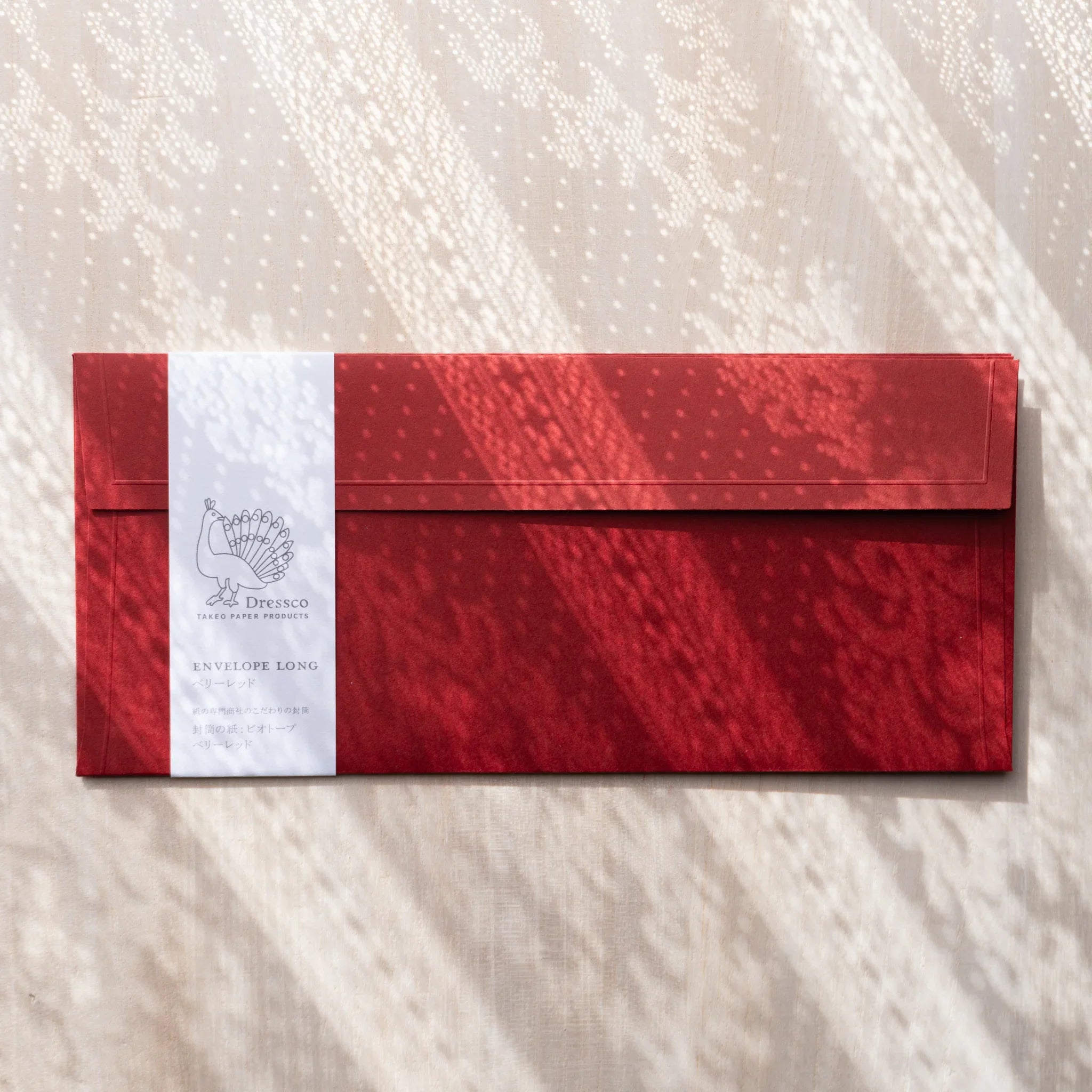 Dressco ivory medium embossed envelope image sixty-three, left angled side view, with embossed finish, set of three