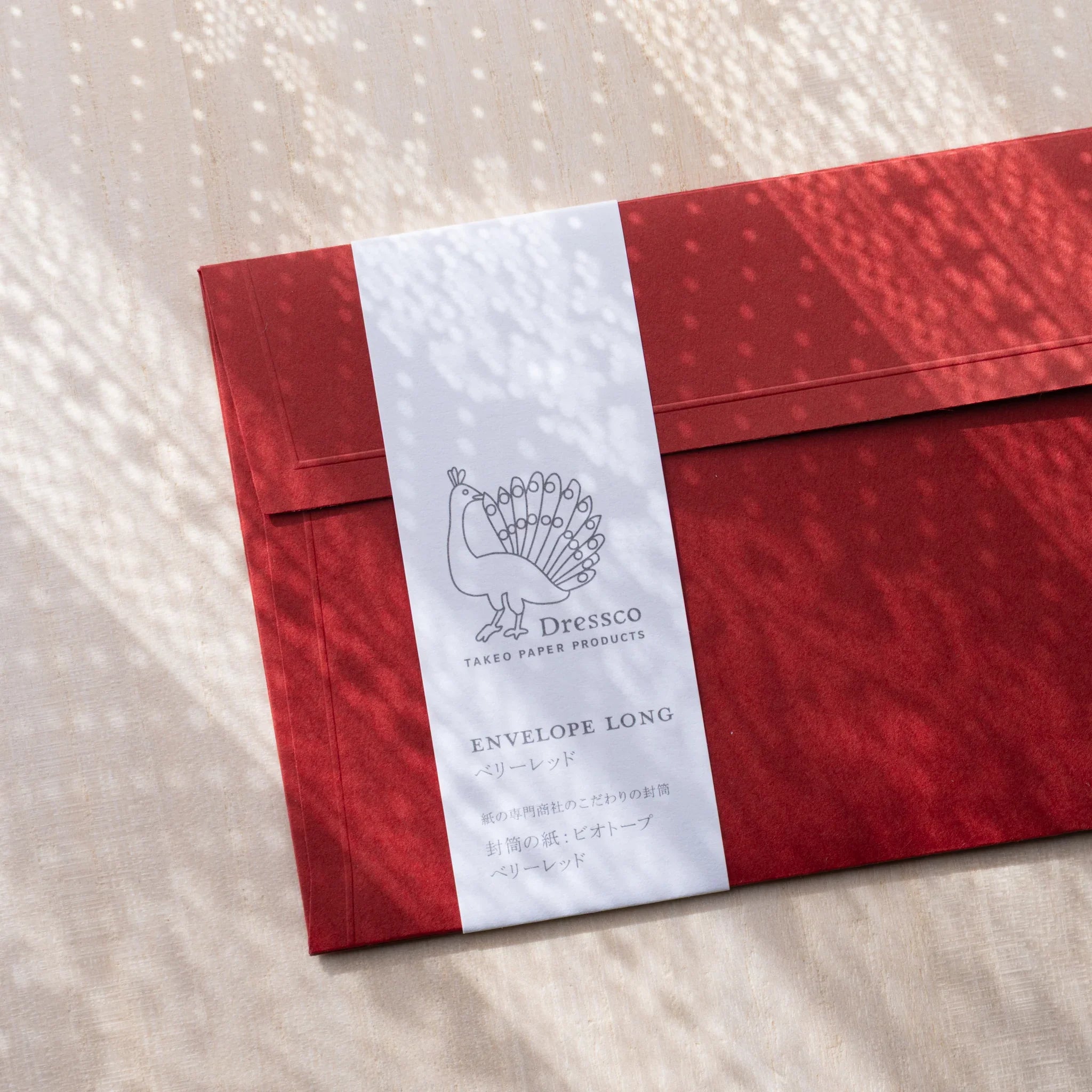 Dressco ivory medium embossed envelope image sixty-four, right angled side view, with embossing detail, set of three