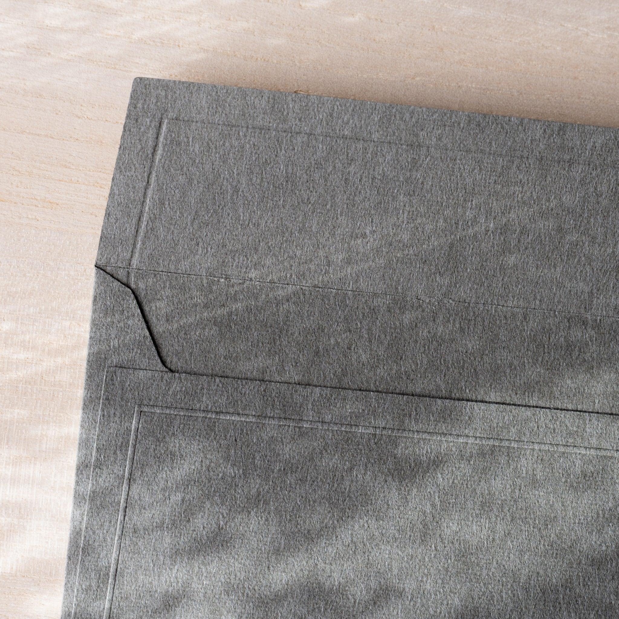 Dressco envelope collection, yellow, detailed view displaying sealed flap