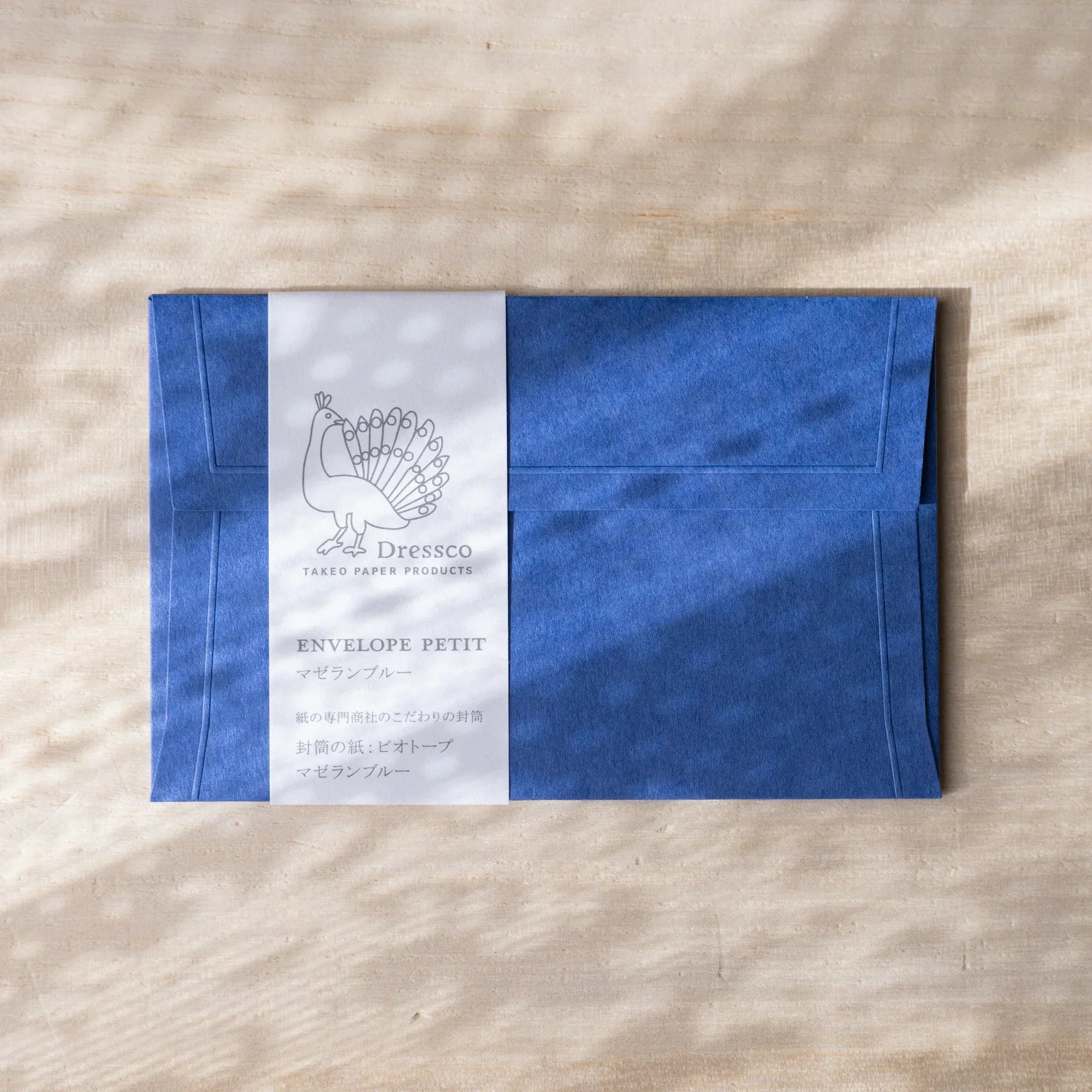 Dressco envelope collection, pastel shade, detailed view of embossed composition