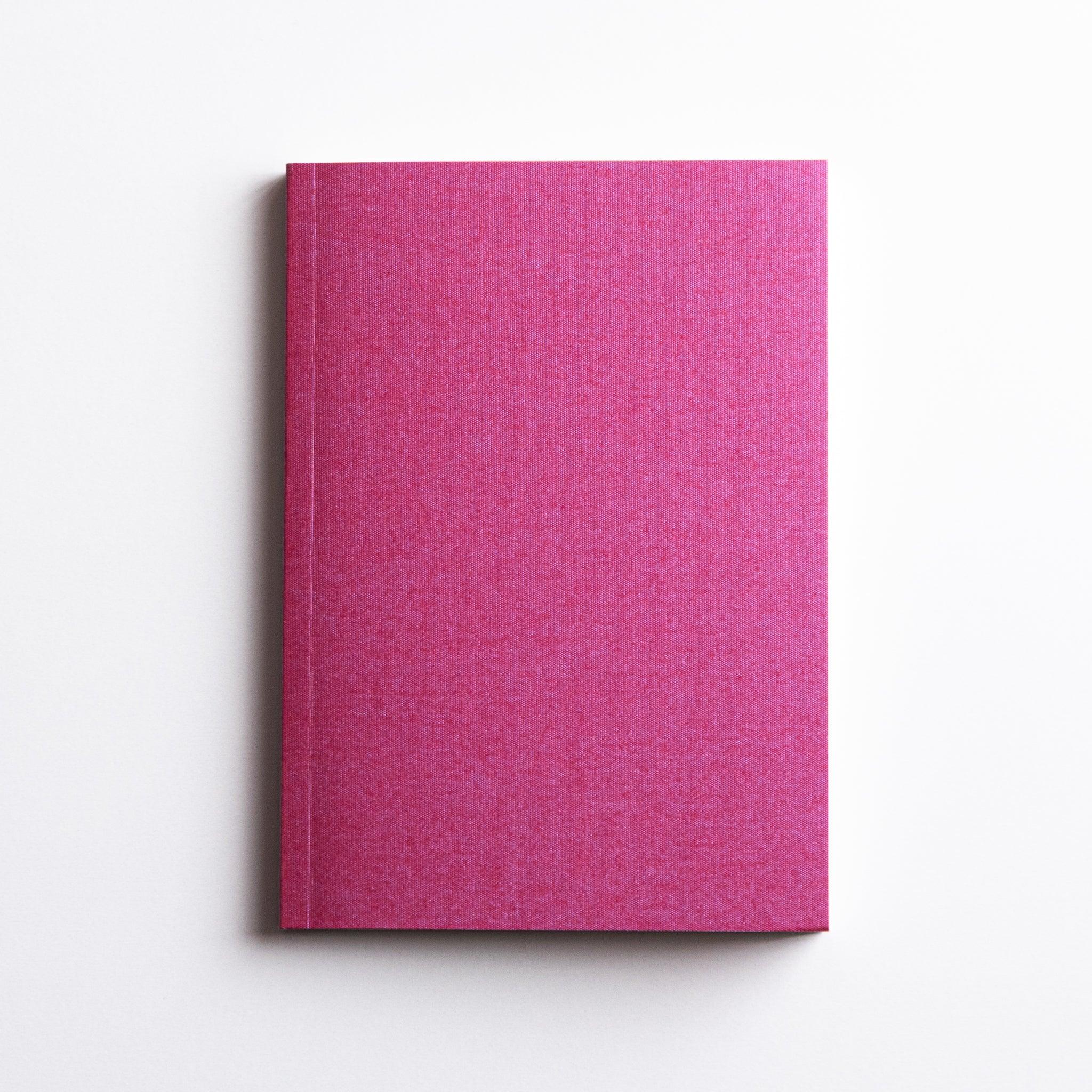 Front cover of Dressco Pink Onion Skin Japanese Notebook A6 showing rich textured surface.