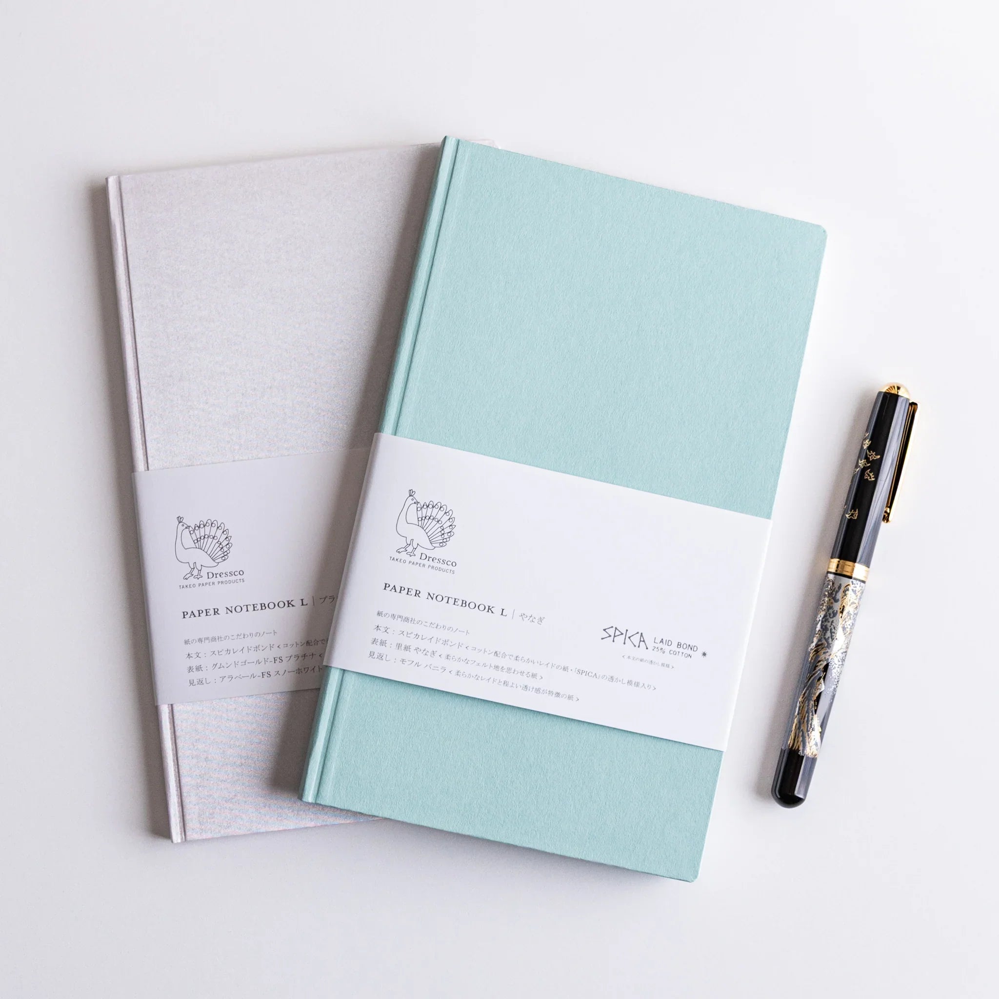 Dressco Spica Laid Bond Paper B6 notebook front cover showing the textured laid bond paper surface and cover design