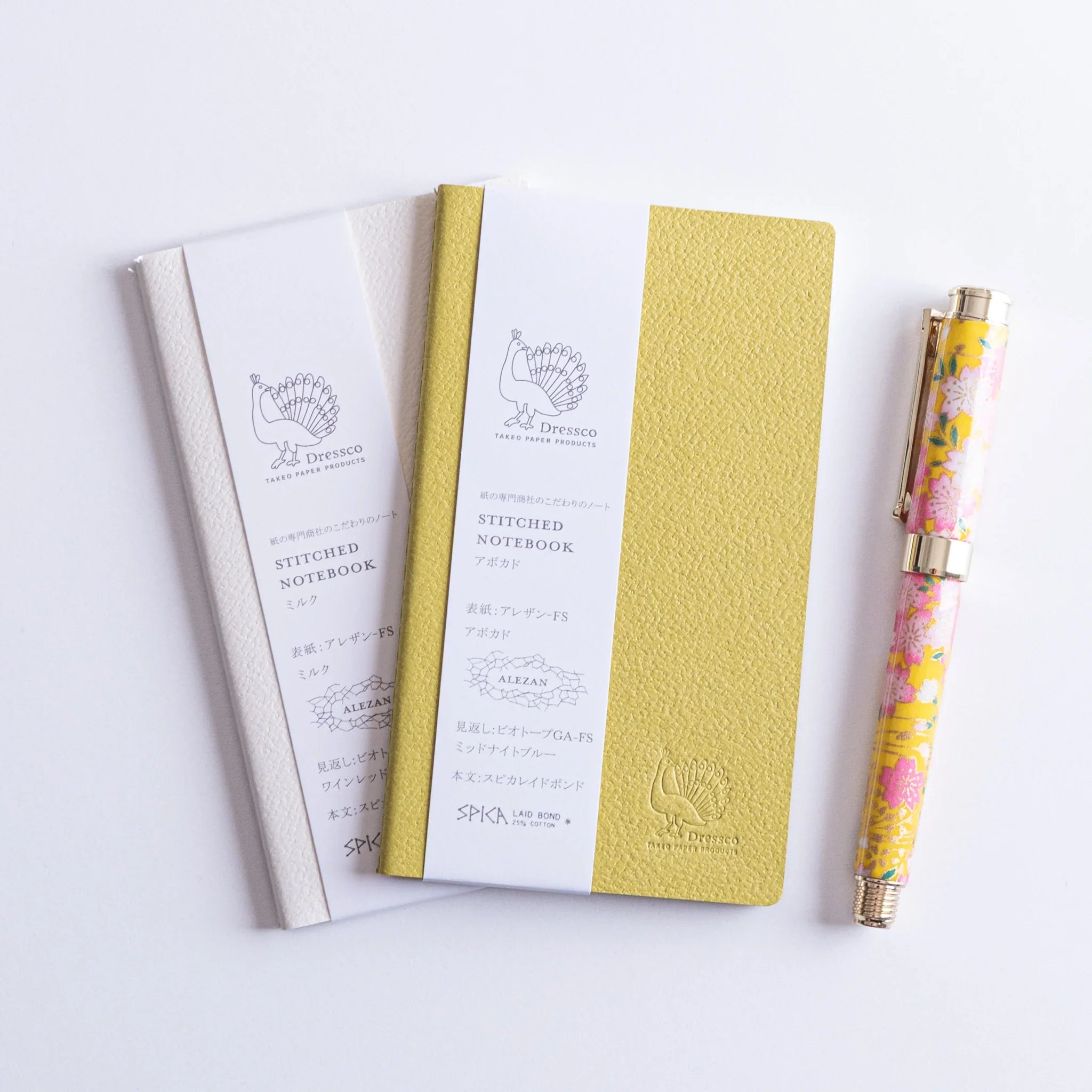 Back cover of Dressco Spica Laid Bond Stitched A6 notebook showing the cover finish and stitched binding construction