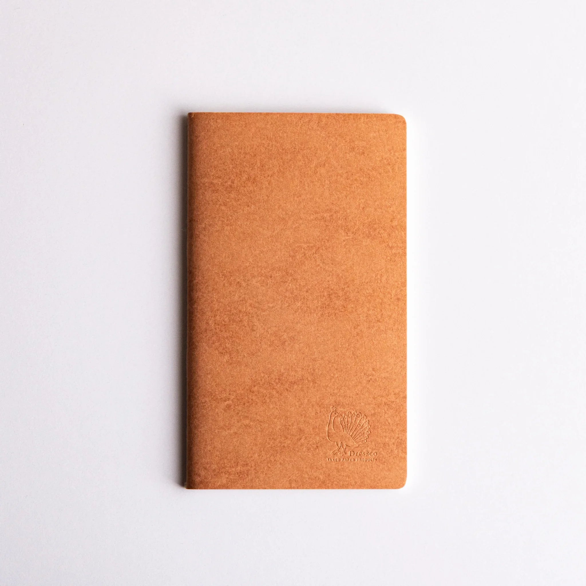 Brown stitched Japanese notebook with Cordoba cover and pages made from Bank Ledger Paper.