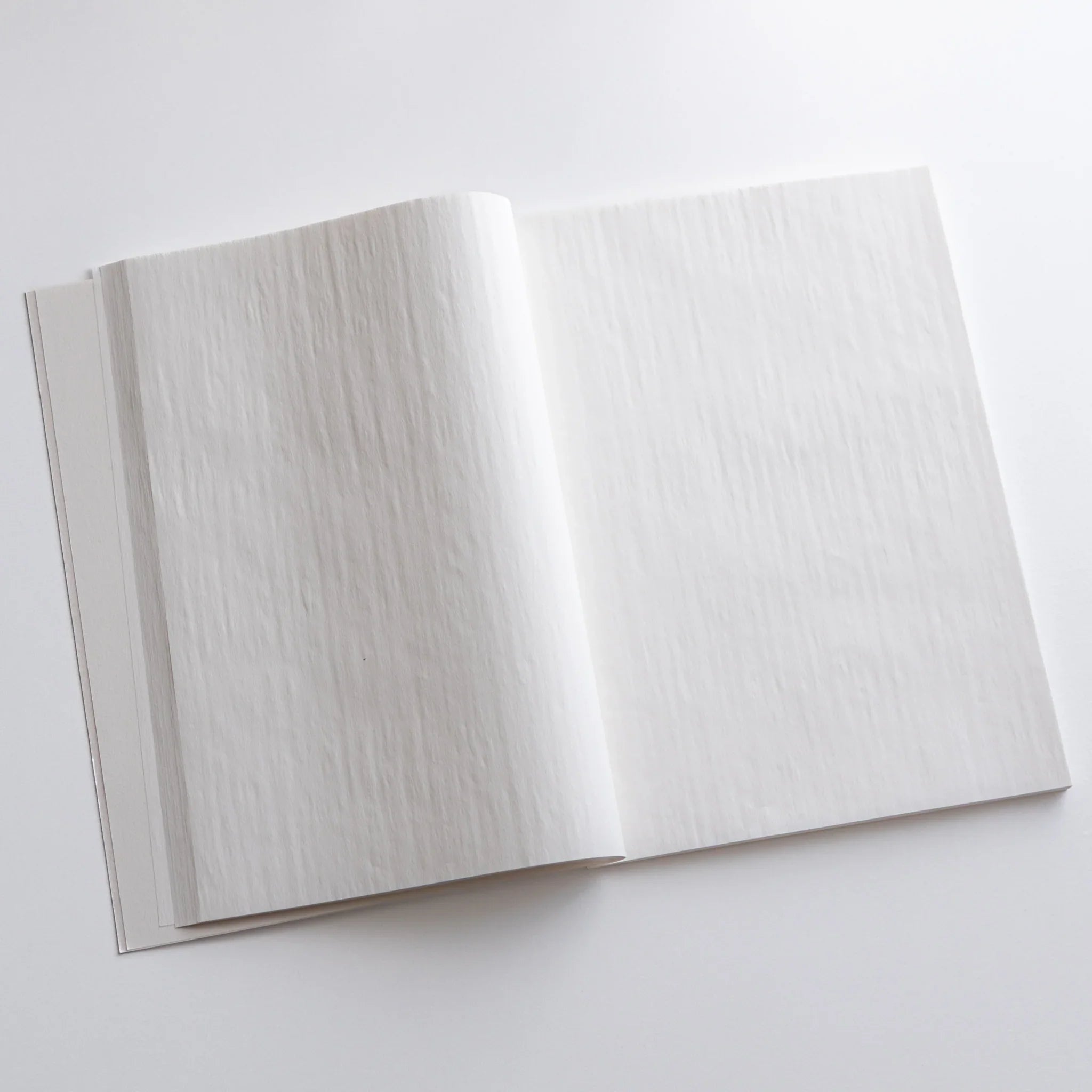 KateJo notebook in flat lay showing clean white cover and comprehensive information text layout composition shown