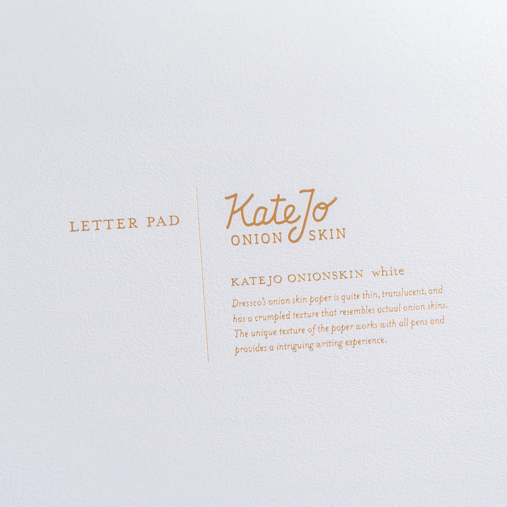 White translucent Onion Skin paper pages layered showing thin paper quality throughout the pad composition shown