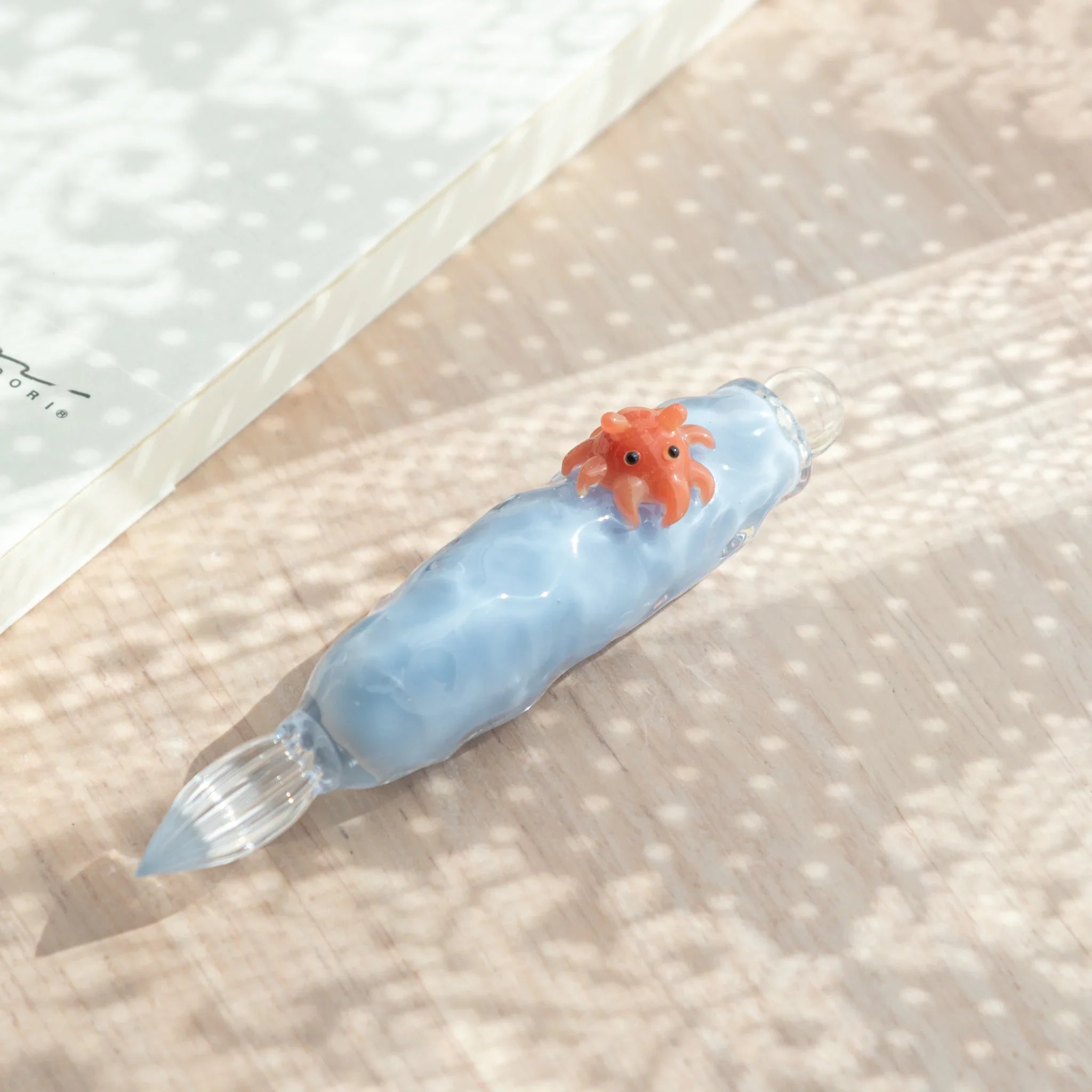 Unique dumbo dip pen with detailed resin work combining adorable resin creature with decorative