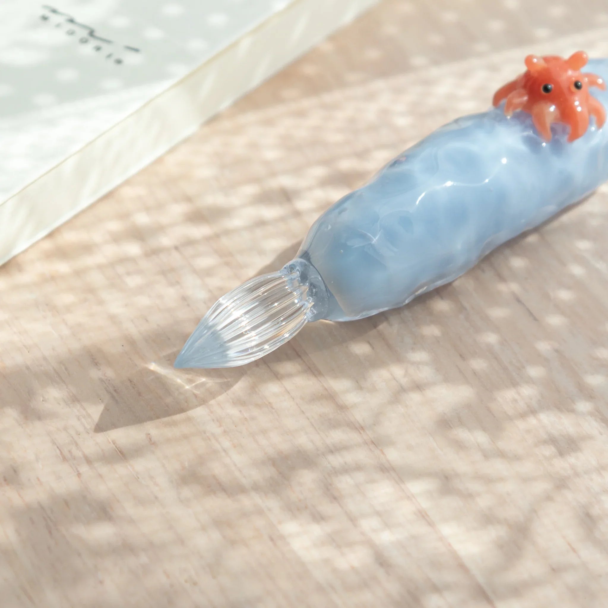 Hand-painted dumbo dip pen with detailed resin work bringing adorable deep-sea character to dip pen