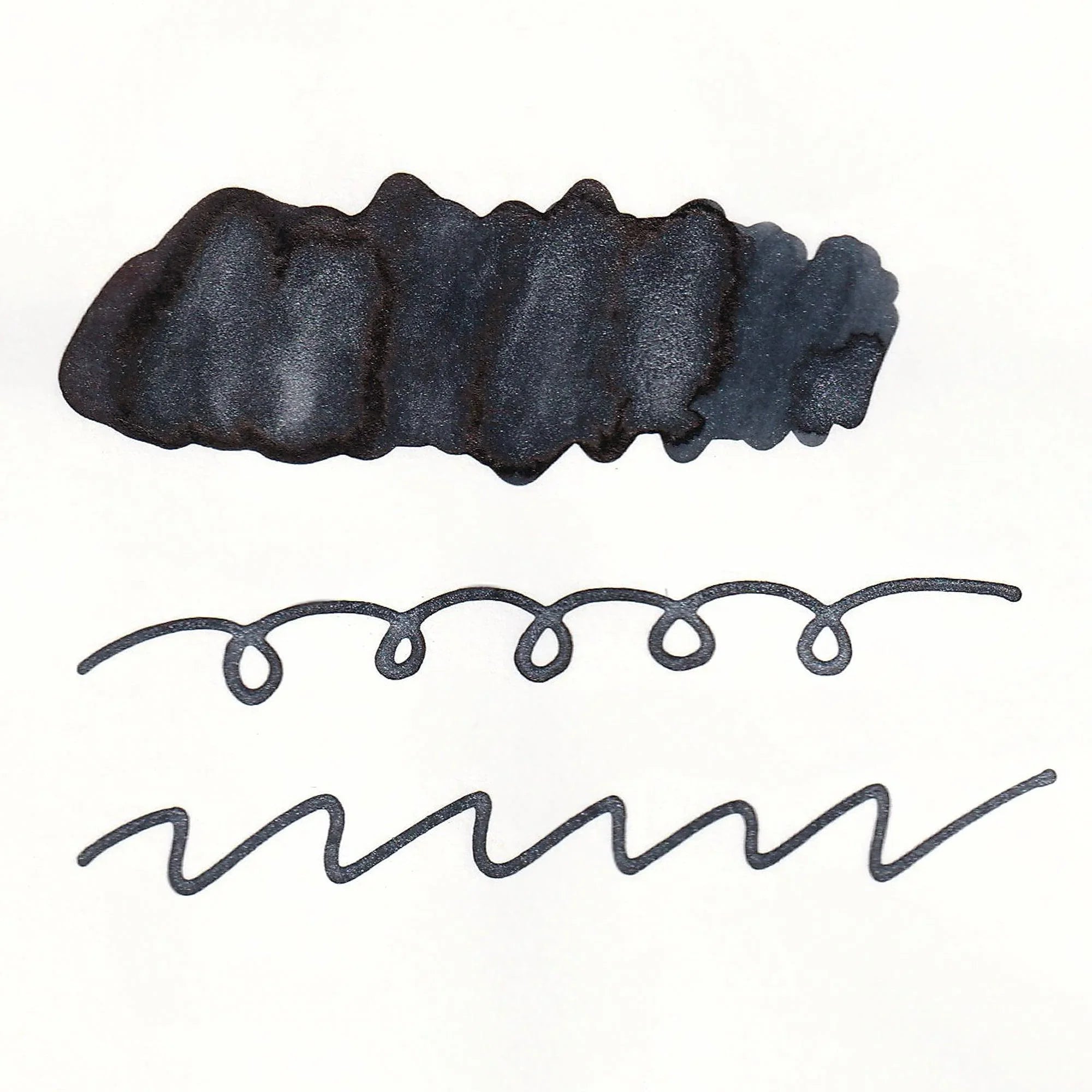 Guitar Sparkle Misty Black shimmer ink with metallic pearl effect traditional Japanese pigment with quality binding and paper