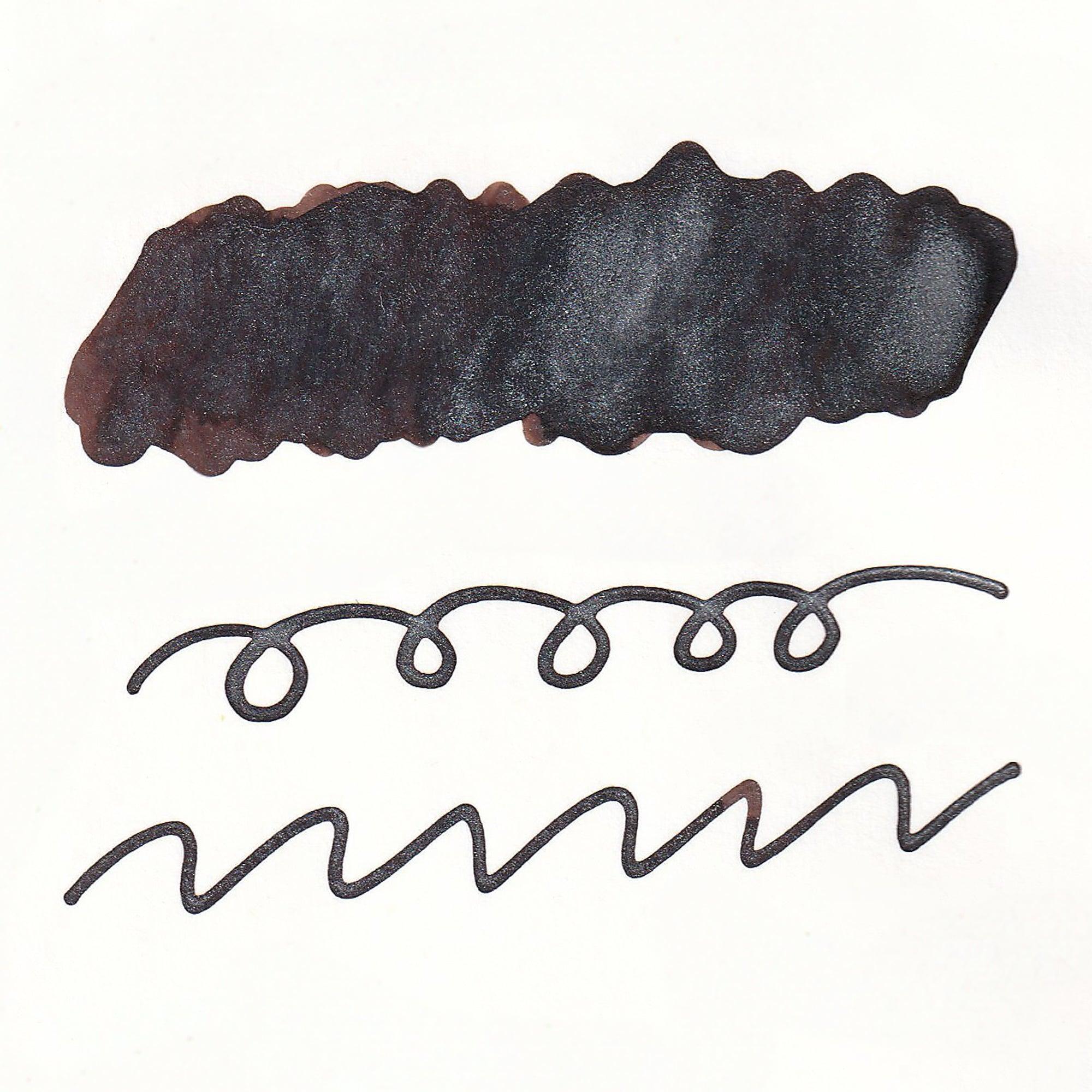 Guitar Sparkle Mocha Brown shimmer ink with metallic pearl effect traditional Japanese pigment with quality binding and paper