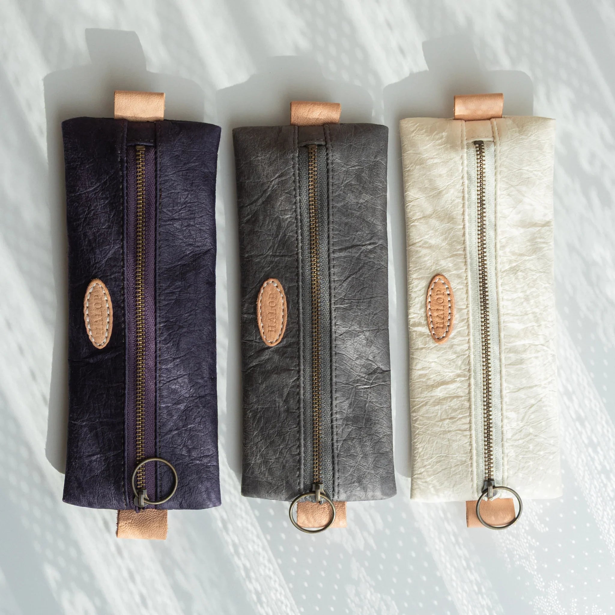 Handcrafted Sugihara Washi Paper Pen Case white product shot showing complete case on neutral background