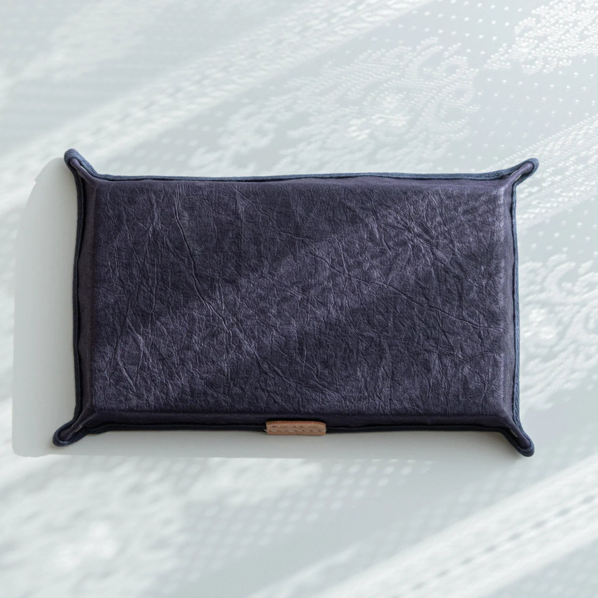 Handcrafted Sugihara Washi Paper Pen Tray purple detailed close-up of washi paper texture and construction