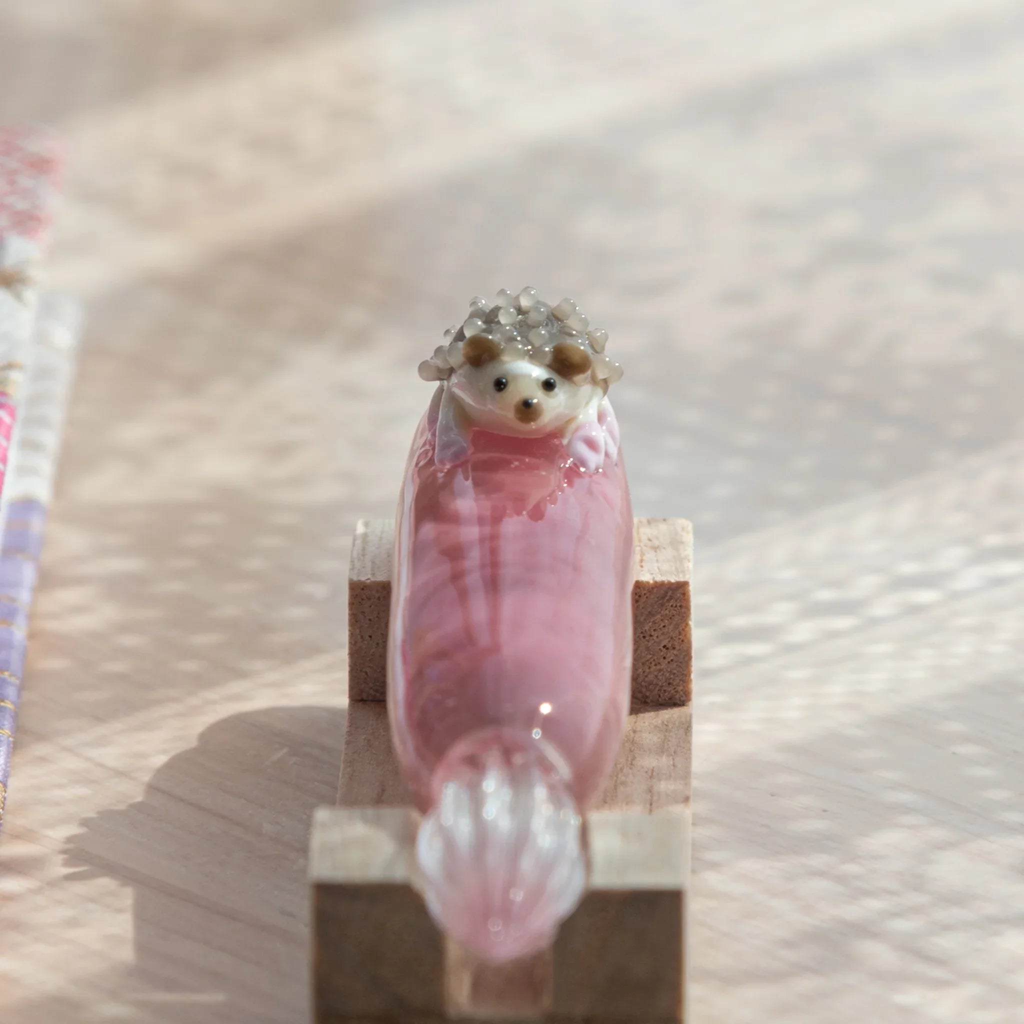 Adorable hedgehog glass dip pen for creative letter writing and artistic expression needs with unique design