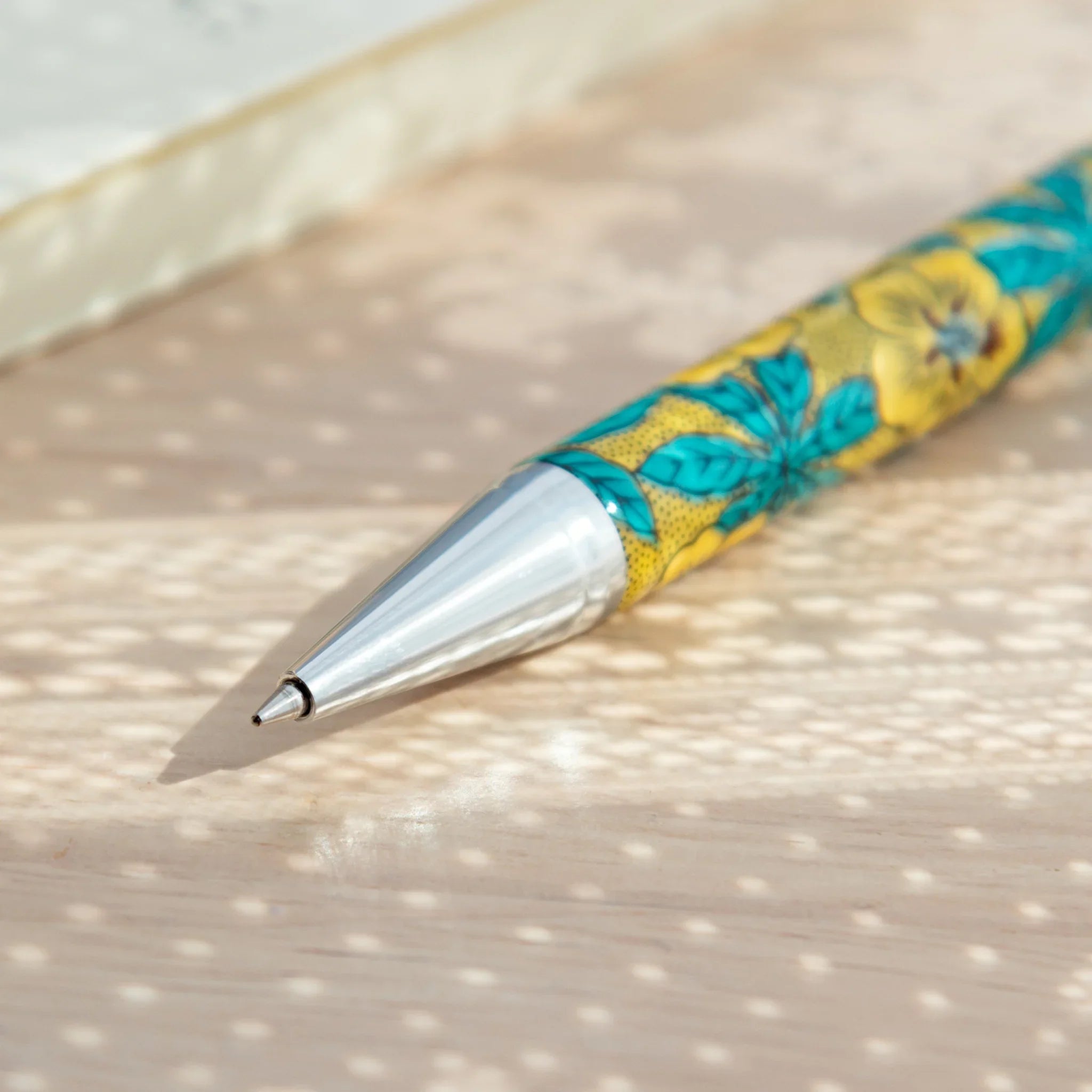 Hollyhock Kutani Ceramic Ballpoint Pen