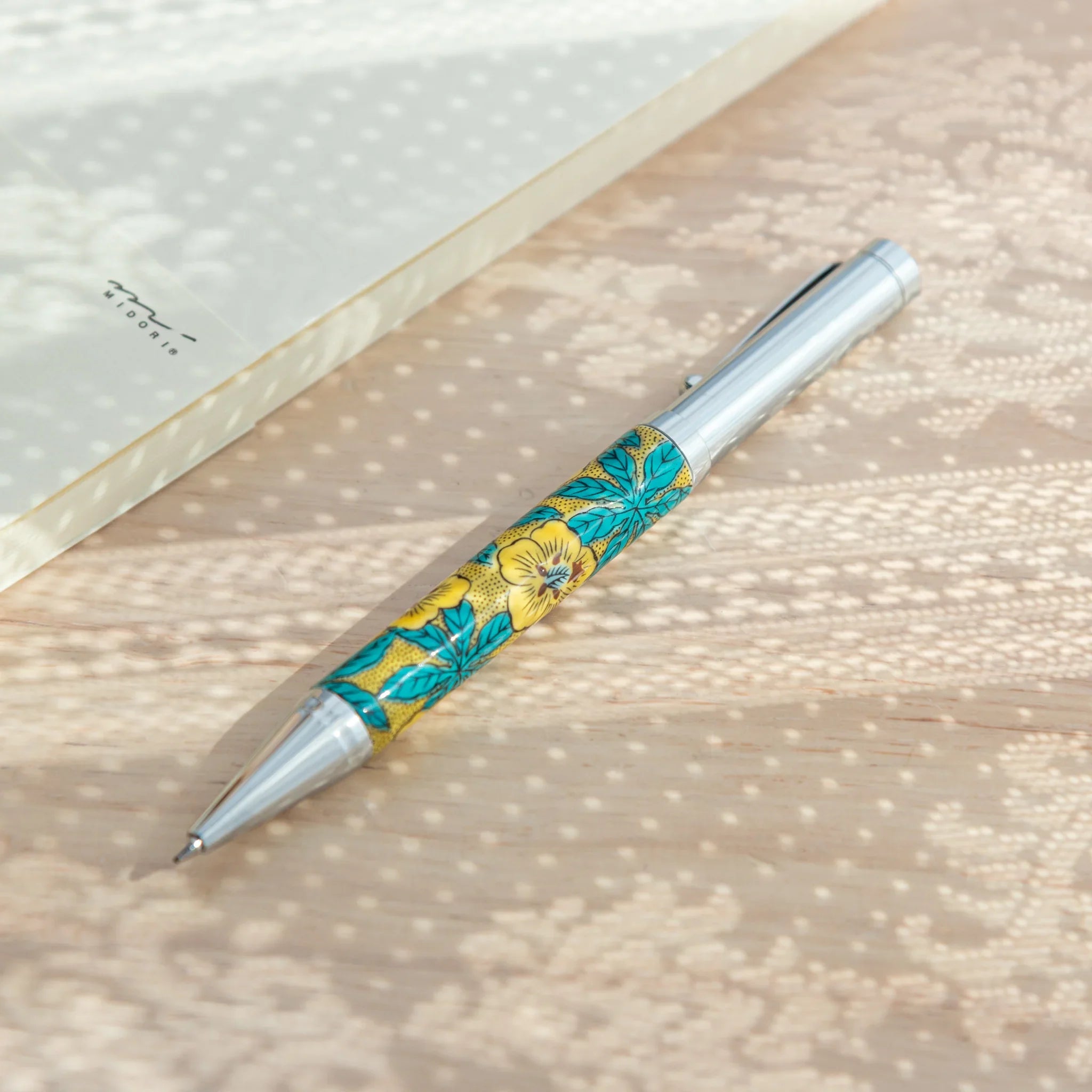 Hollyhock Kutani Ceramic Ballpoint Pen