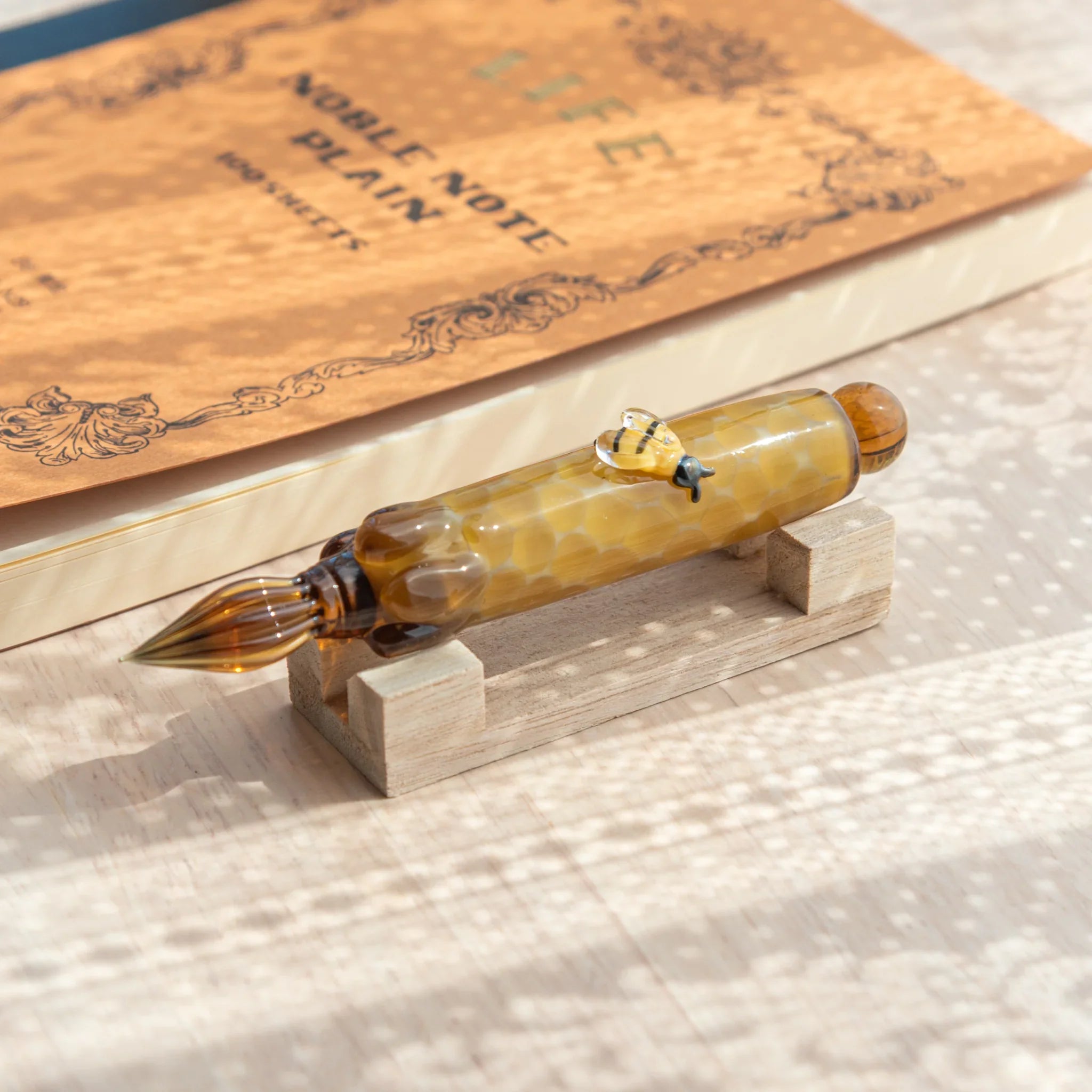 Adorable honey bee glass dip pen for creative letter writing and artistic expression with unique design