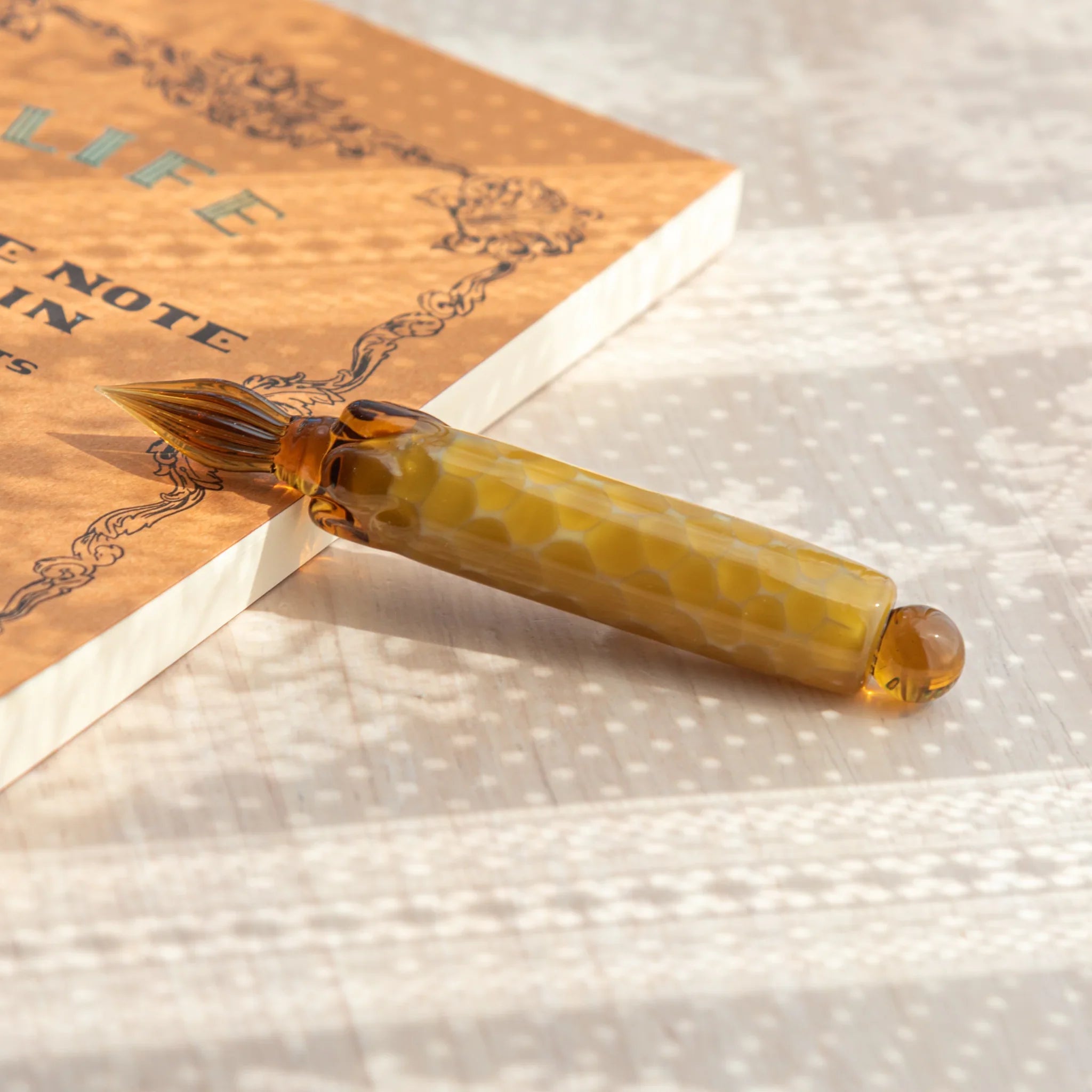 Adorable honey bee glass dip pen for nature-inspired writing and artistic calligraphy with unique design
