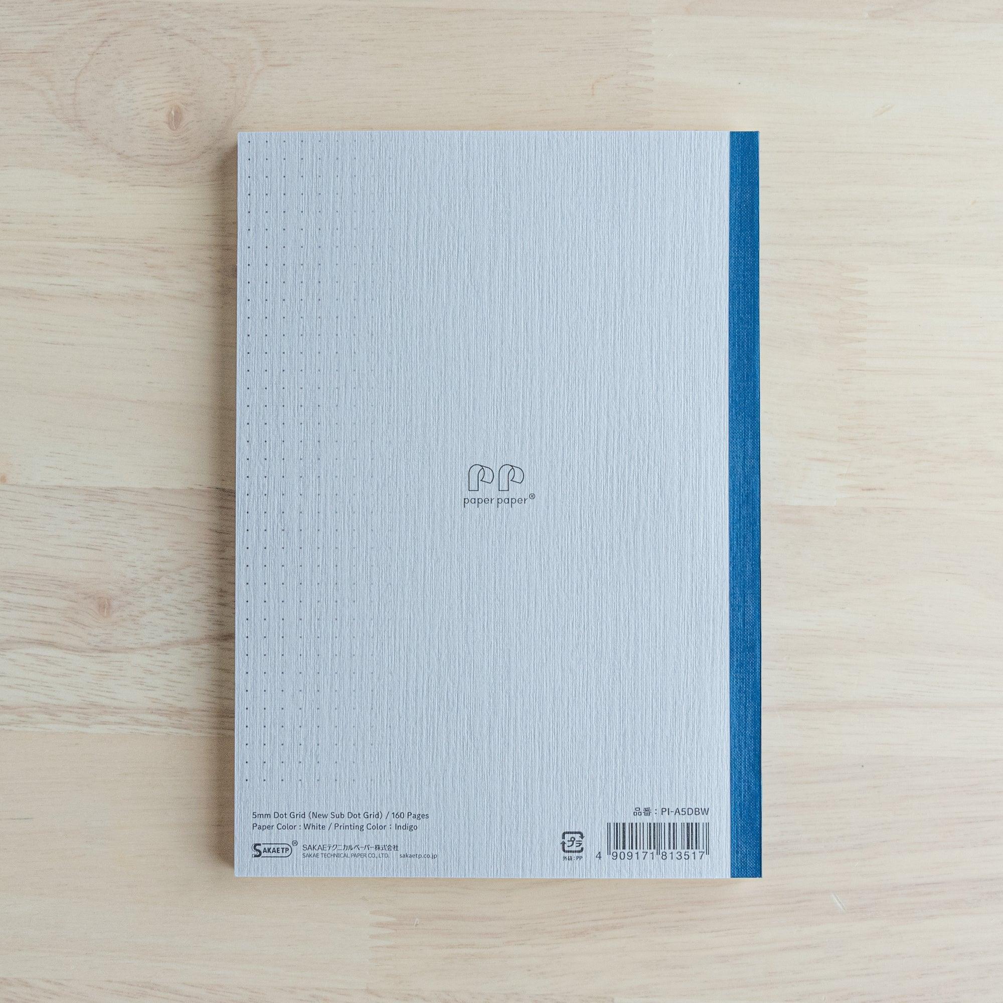 Iroful indigo A5 notebook with quality pages, front and back cover detail comparison showing indigo color