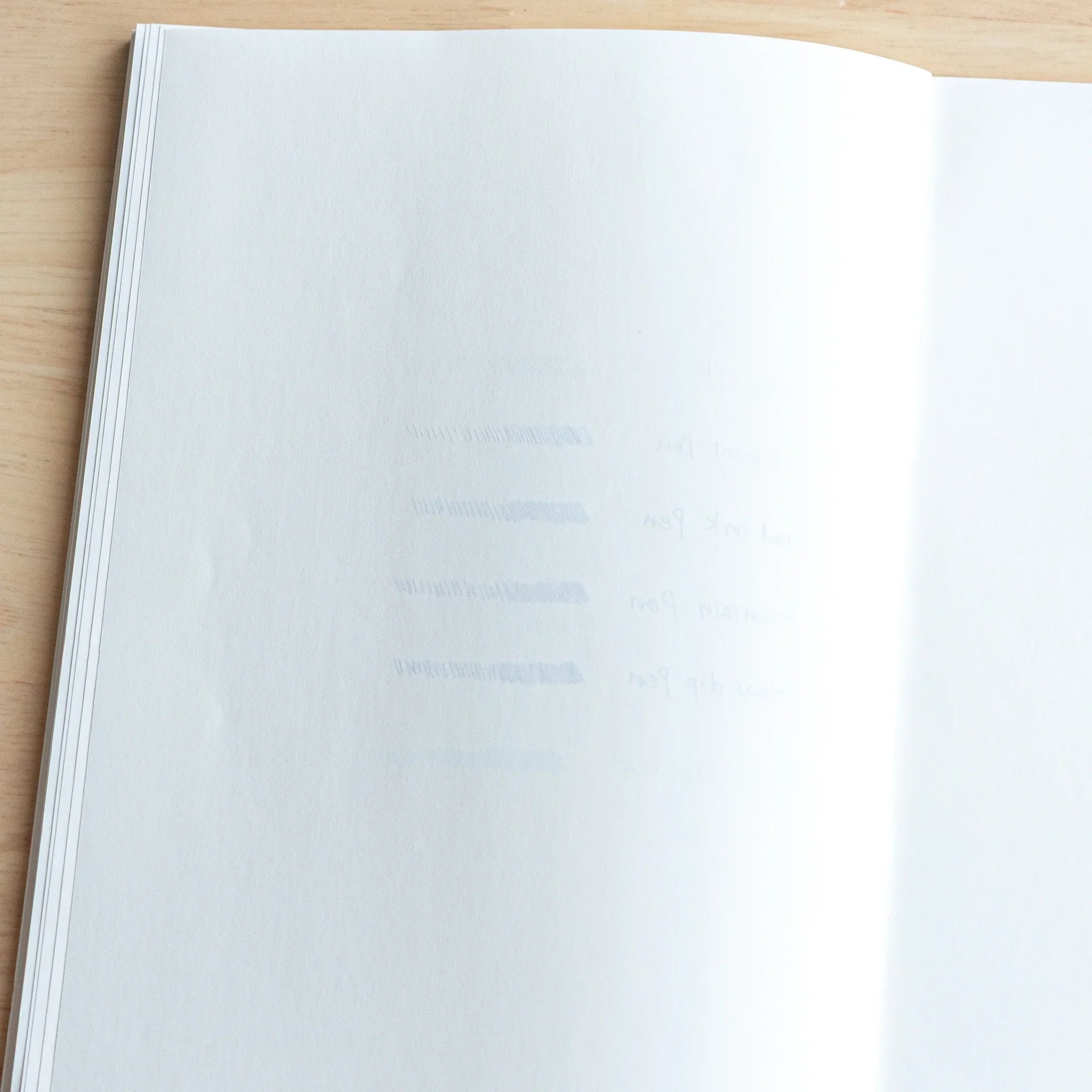 Iroful A5 indigo notebook with quality paper, opened pages revealing quality paper and indigo cover with natural indigo dye