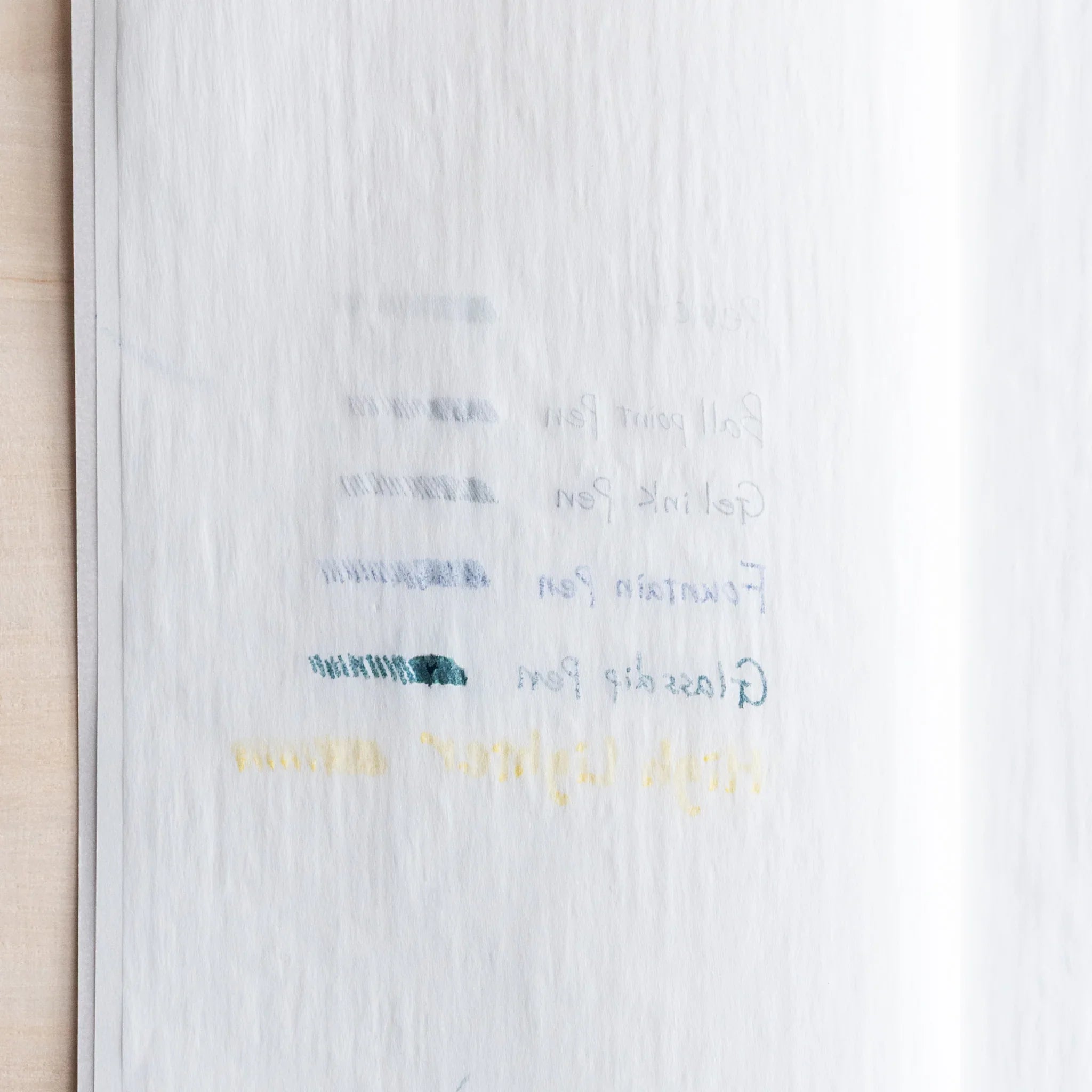 Kate Joe Onion Skin refill Bible white showing stack of pages with quality